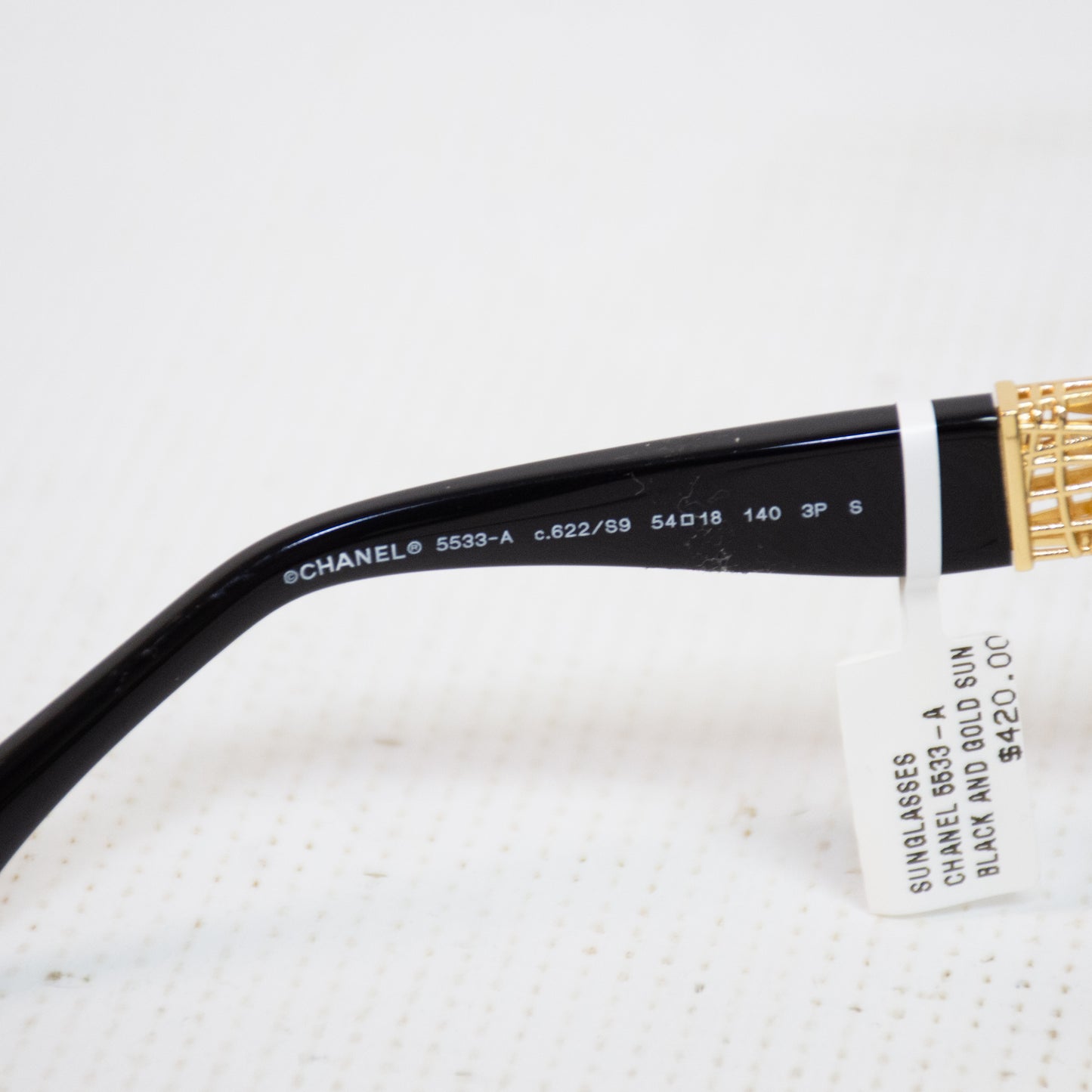 Chanel Black & Gold Sunglasses - 5533-A