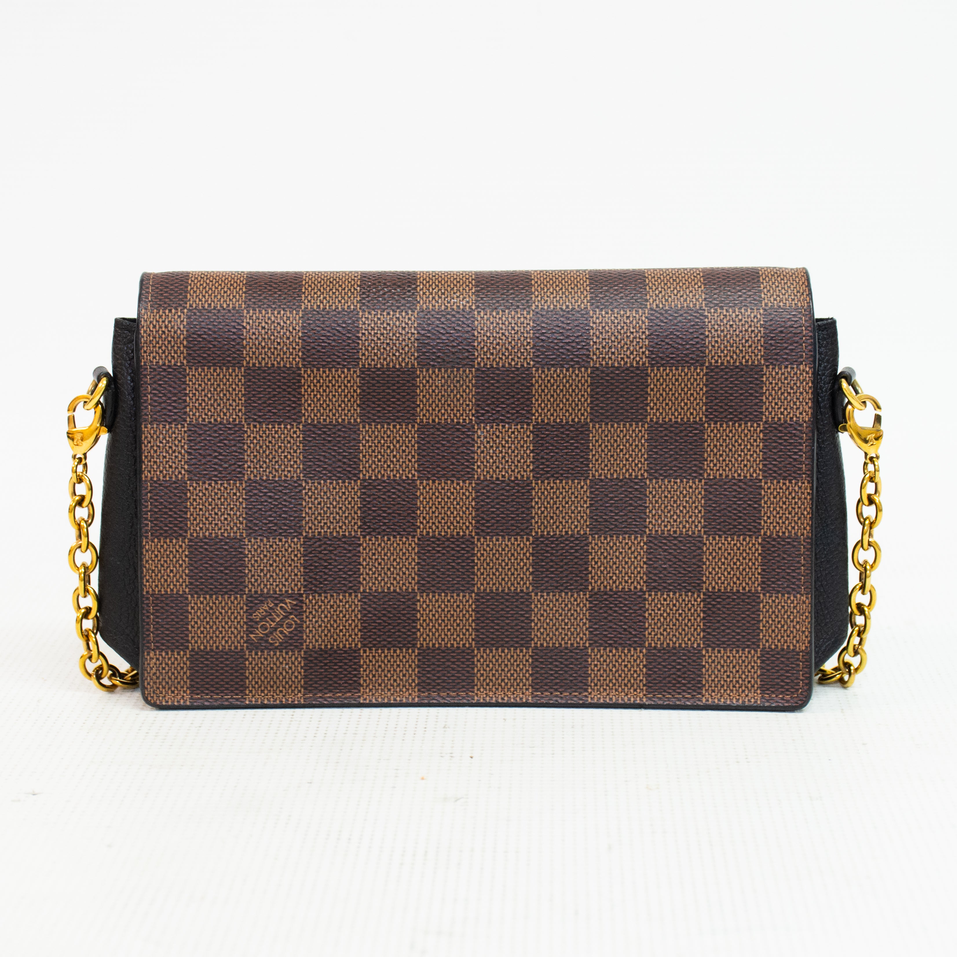 Louis Vuitton Vavin Damier Ebene Canvas Chain Wallet