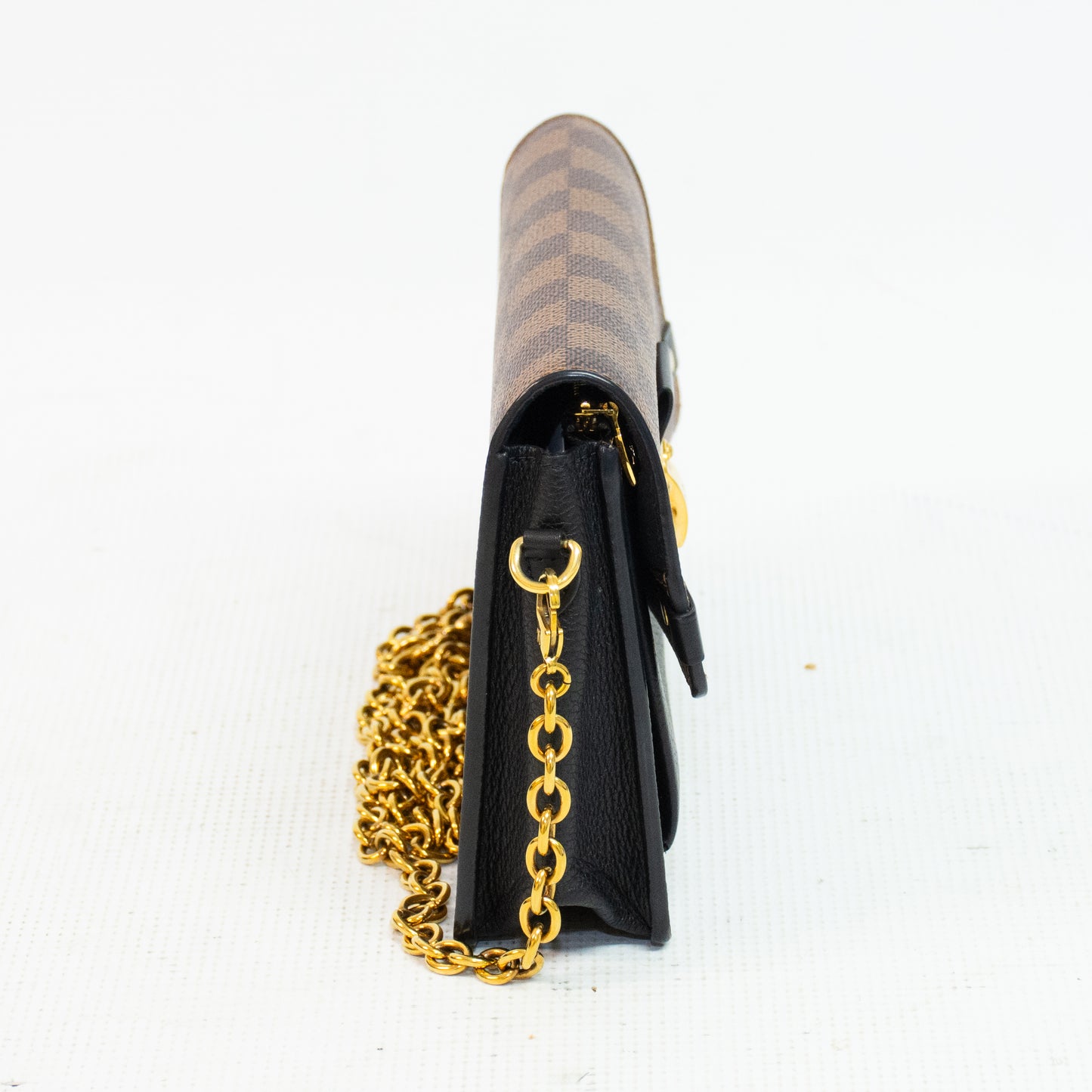 Louis Vuitton Vavin Damier Ebene Canvas Chain Wallet