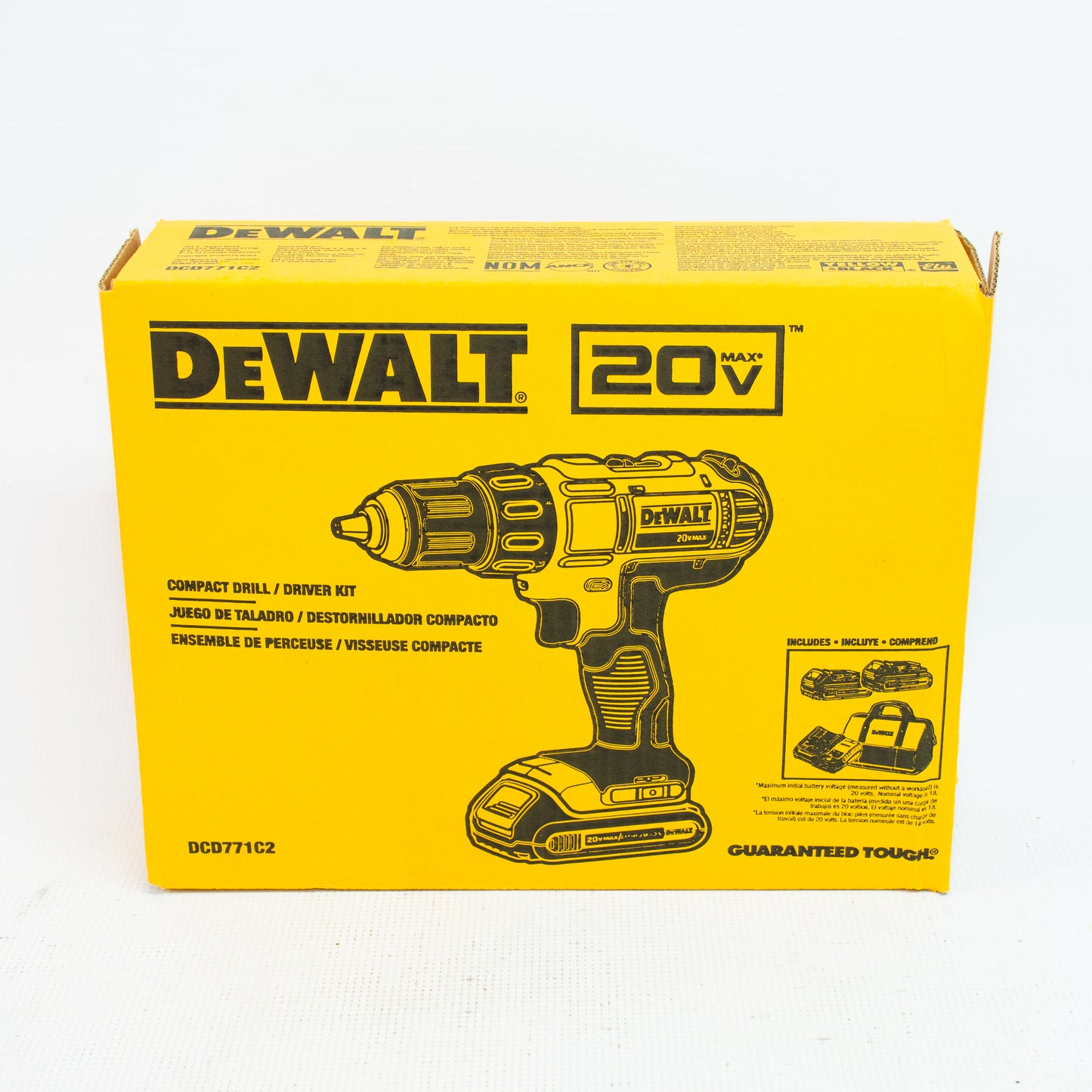 DEWALT DCD771C2 Compact Drill Driver Kit
