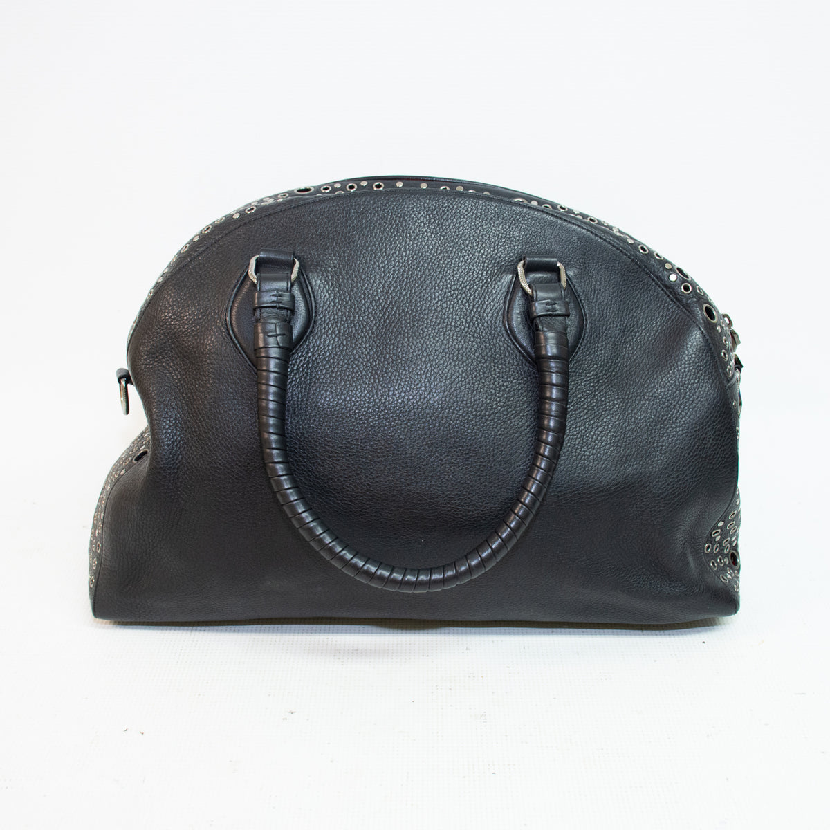 Christian Louboutin Black Leather Panettone Boston Shoulder Bag