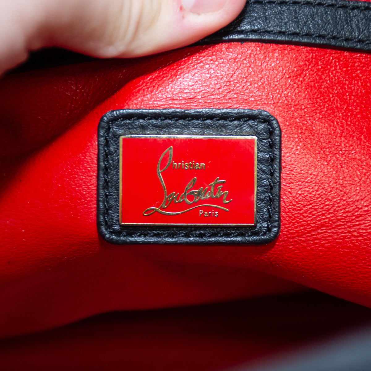 Christian Louboutin Black Leather Panettone Boston Shoulder Bag