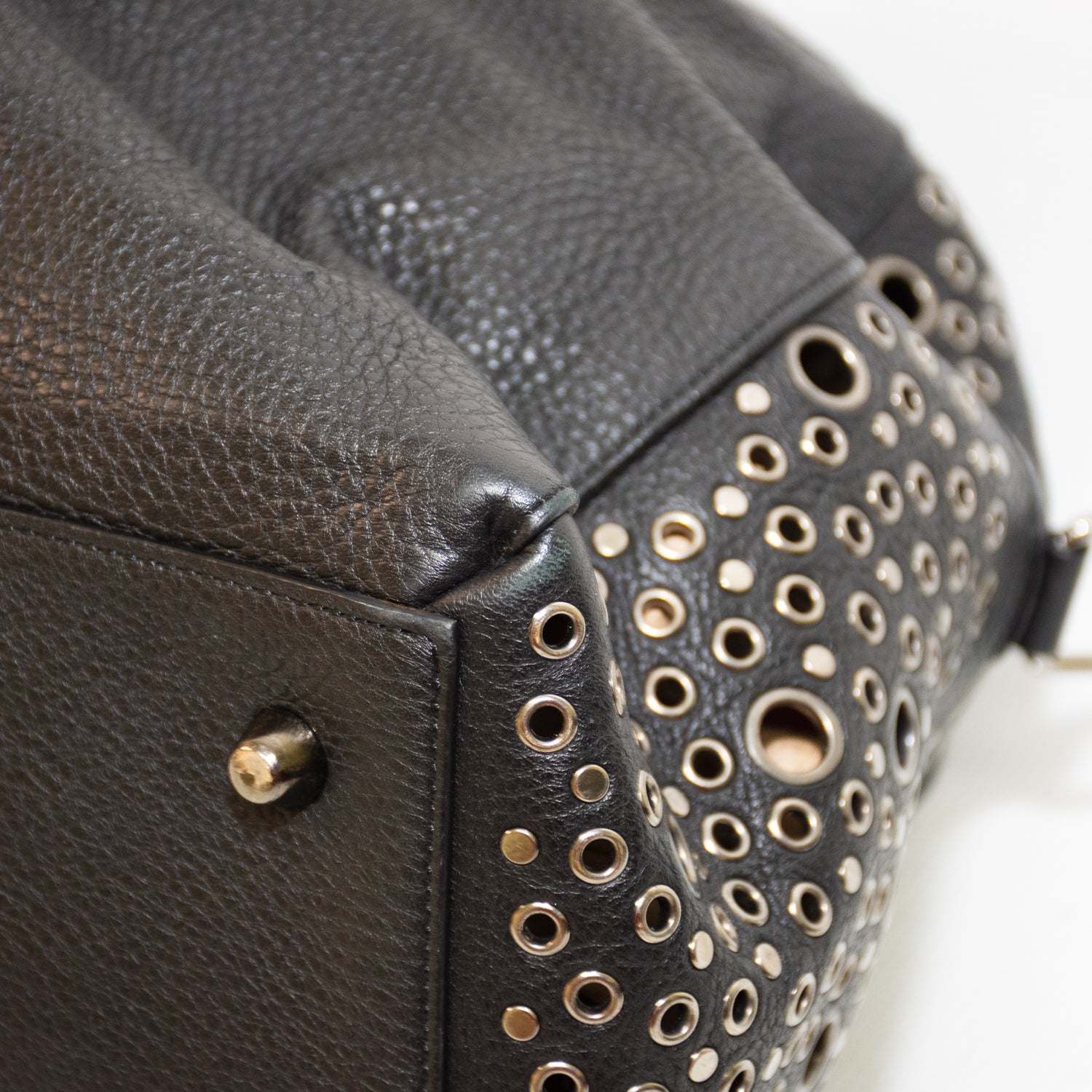 Christian Louboutin Black Leather Panettone Boston Shoulder Bag