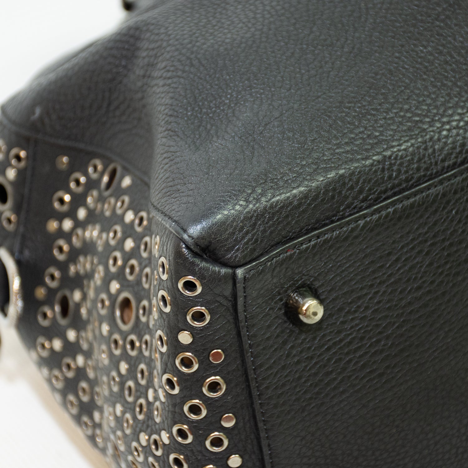 Christian Louboutin Black Leather Panettone Boston Shoulder Bag