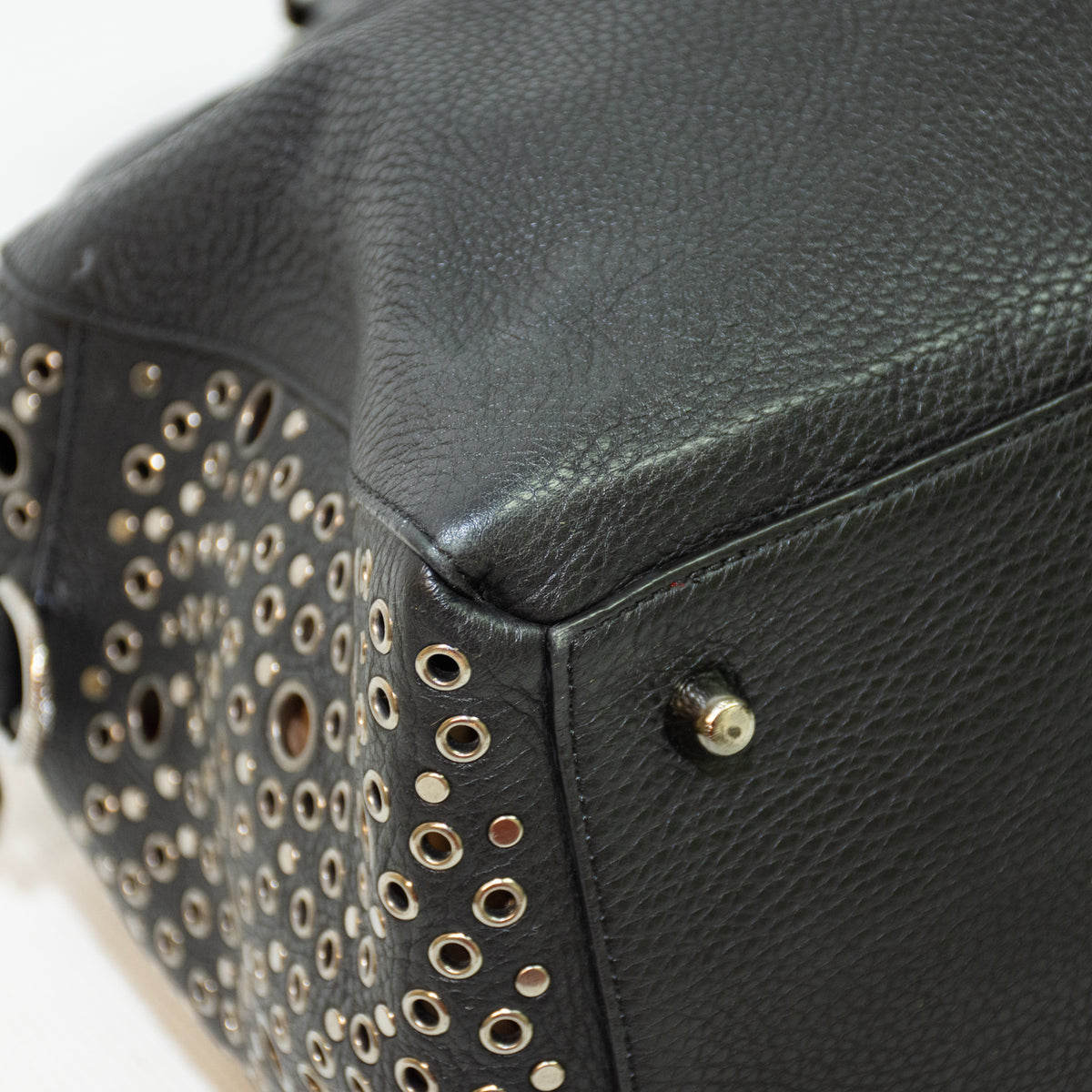 Christian Louboutin Black Leather Panettone Boston Shoulder Bag