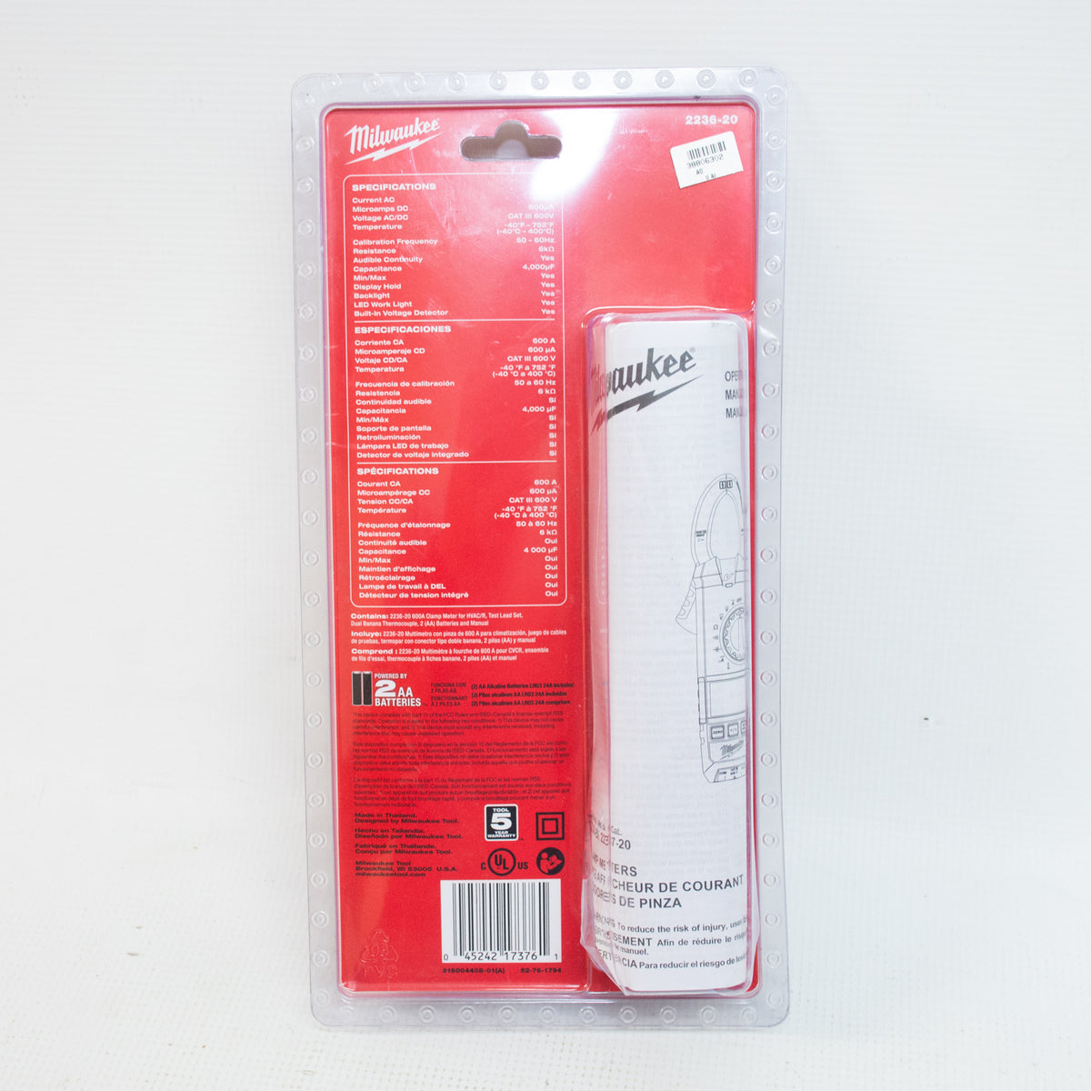 Milwaukee 2236-20 True RMS HVAC/R Clamp Meter