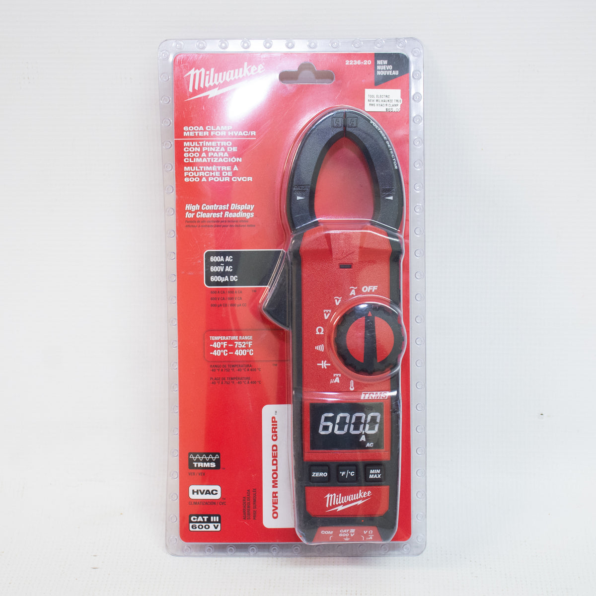 Milwaukee 2236-20 True RMS HVAC/R Clamp Meter