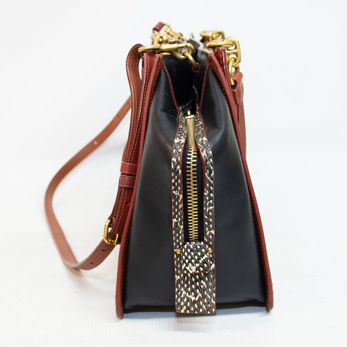 Coach 38845 Dreamer Signature Canvas Snakeskin Purse