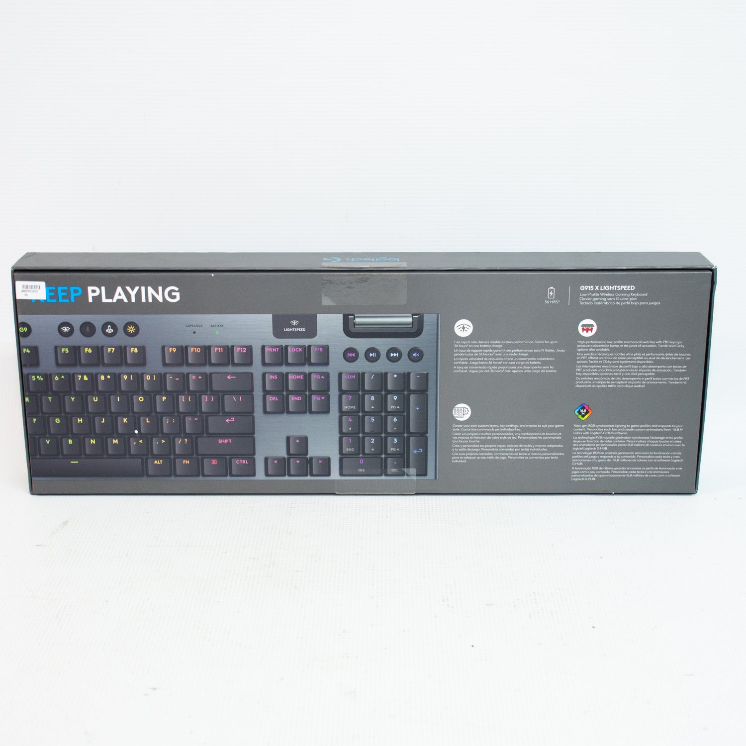 Logitech G915 X Lightspeed Linear Full Size Wireless Light Up Keyboard