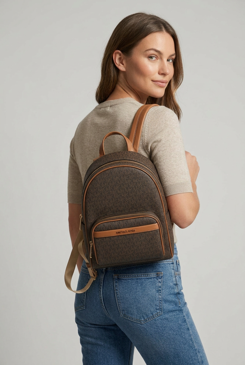 Michael Kors Bex MD Logo Signature Leather Backpack