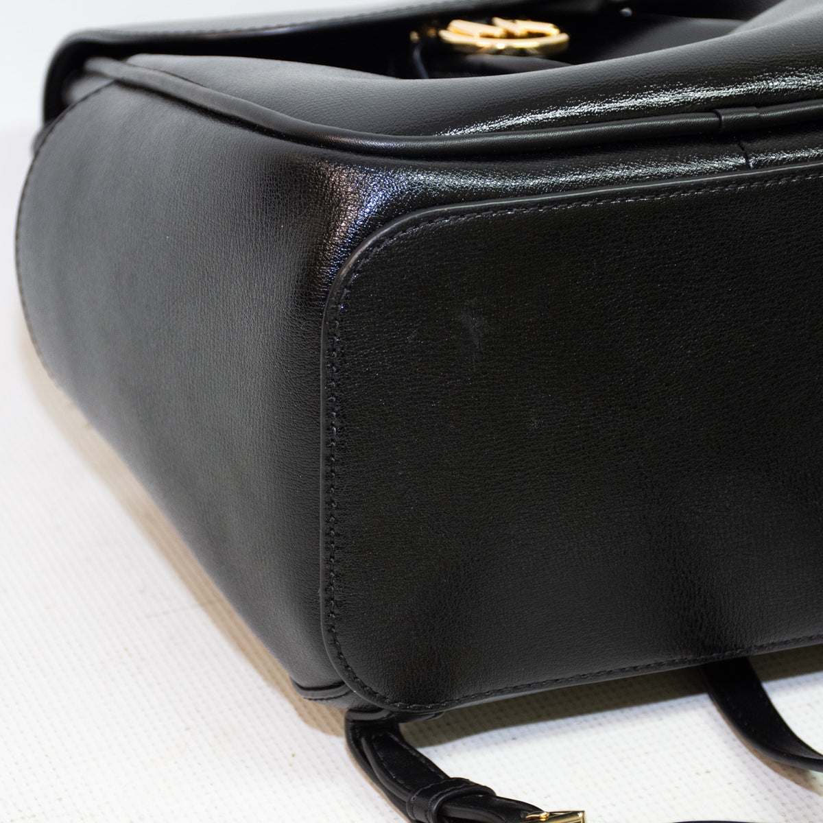 Michael Kors Cheryl Black Leather Medium Backpack