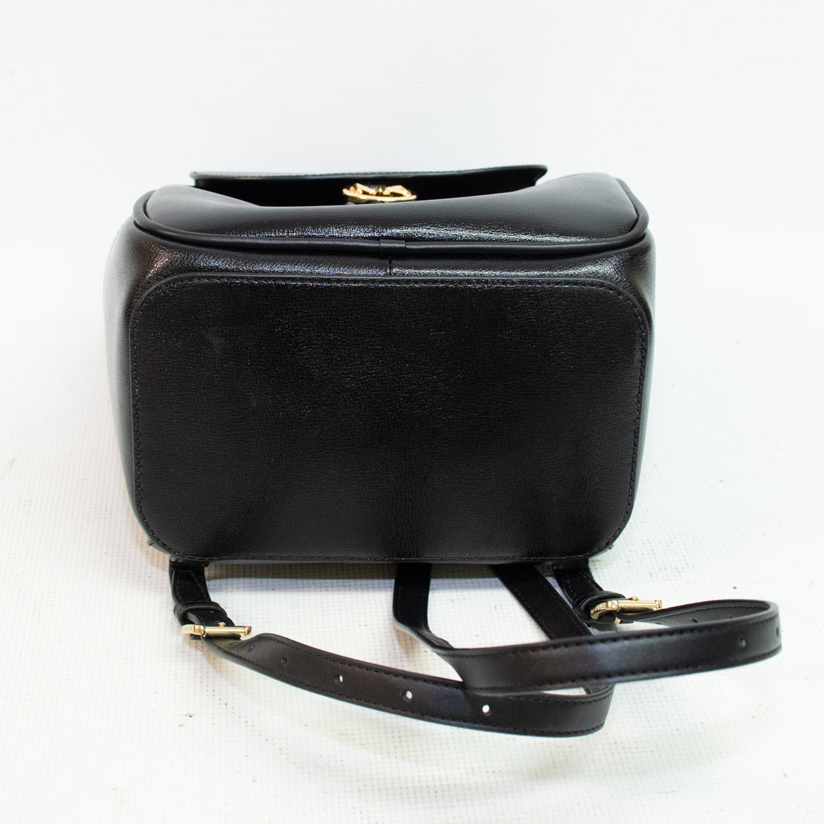Michael Kors Cheryl Black Leather Medium Backpack
