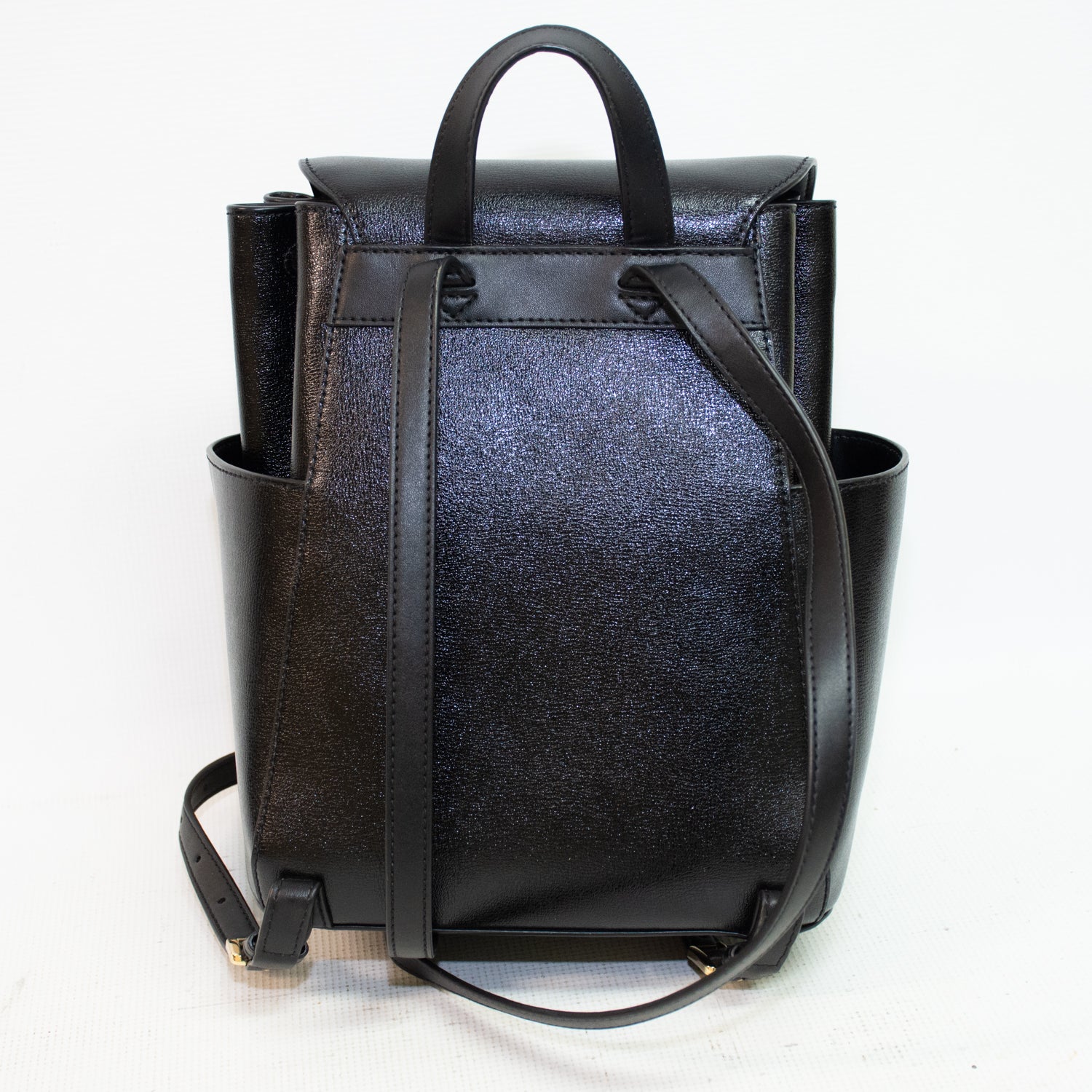 Michael Kors Cheryl Black Leather Medium Backpack