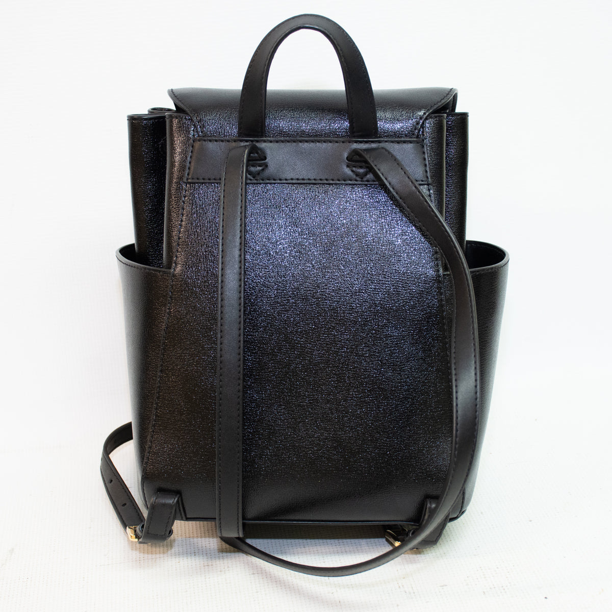Michael Kors Cheryl Black Leather Medium Backpack