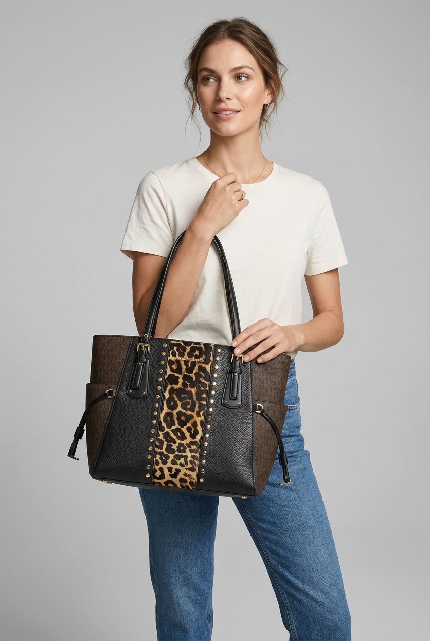 Michael Kors Voyager Leopard Tote Bag
