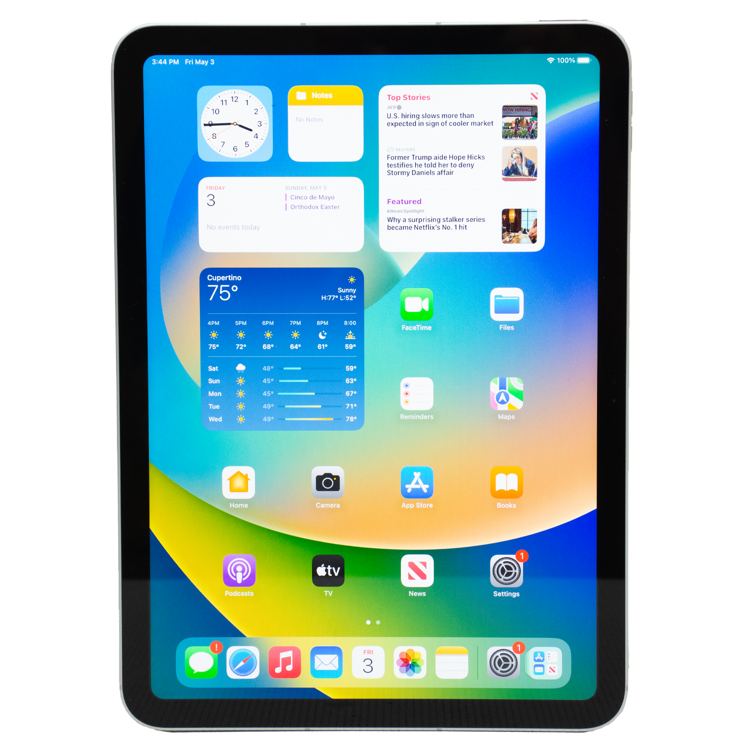 Apple iPad 10th Gen A2757 - 256 GB - Wifi/Cellular - Silver