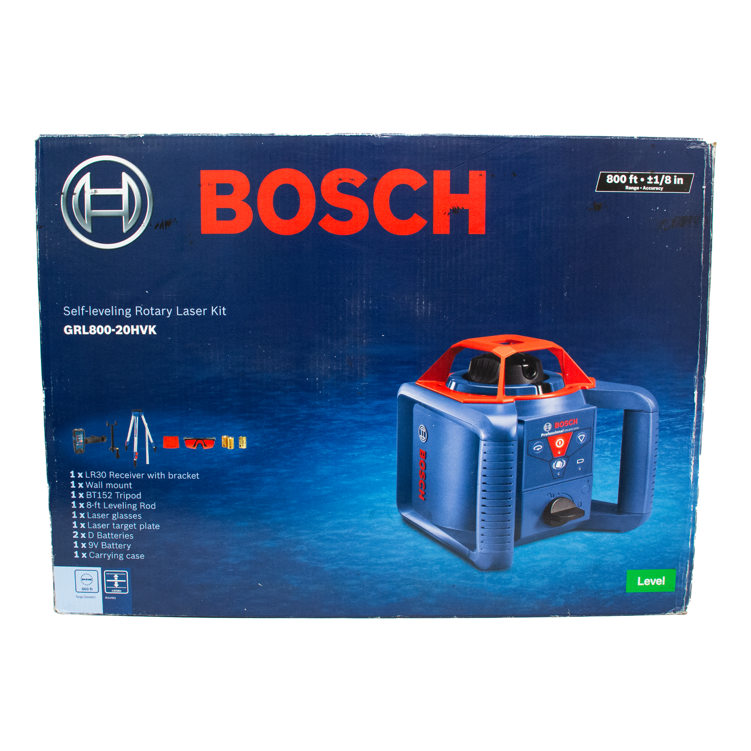 Bosch GRL800-20HVK Self Leveling 800ft Rotary Laser Kit