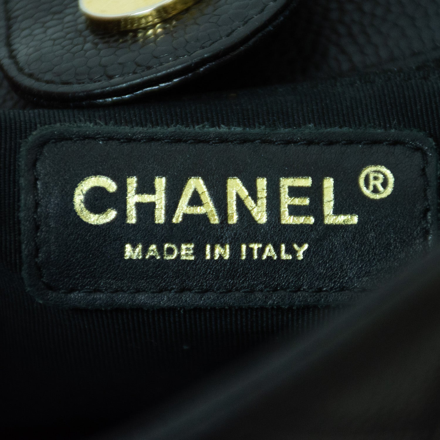 Chanel Caviar Leather Petite Shopping Tote - Black