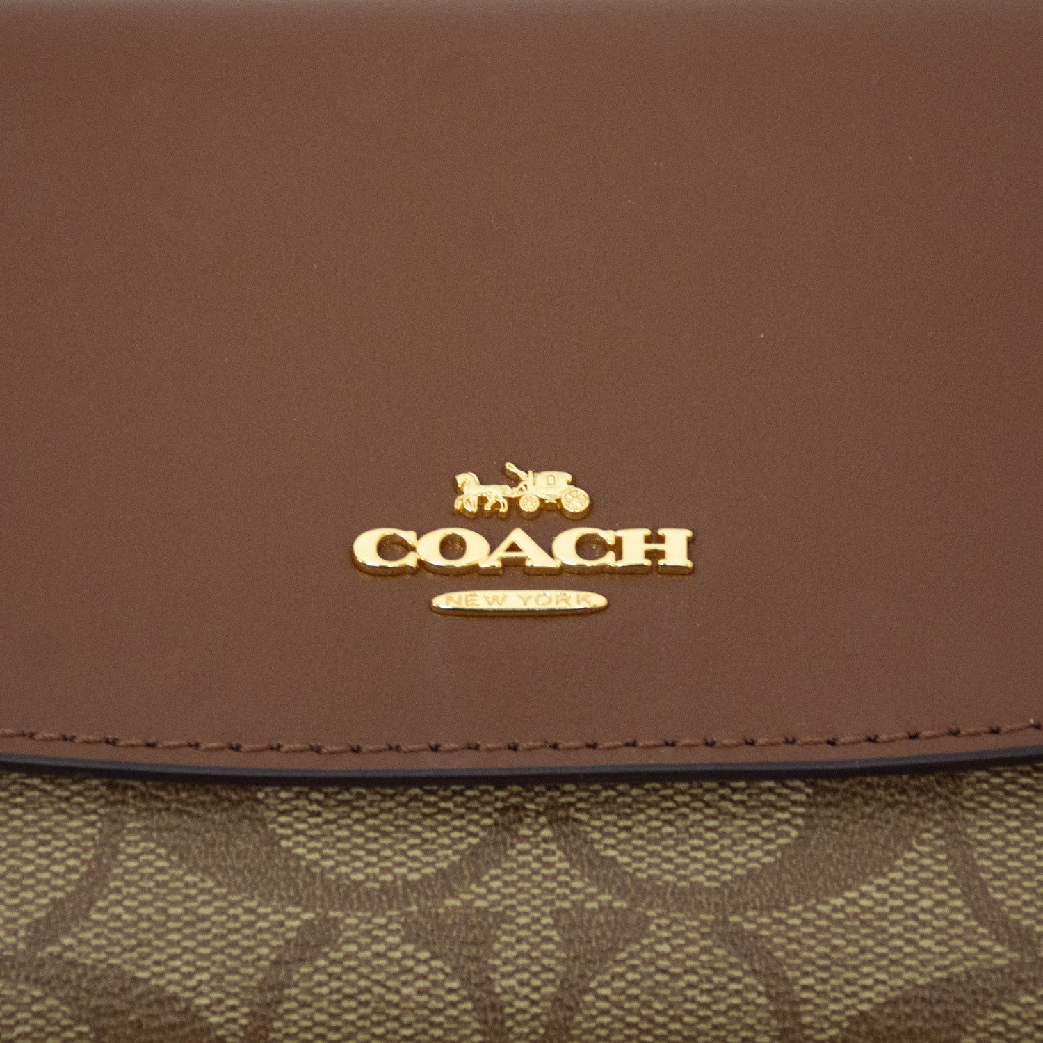 Coach Signature Checkbook Wallet Genuine - F57319