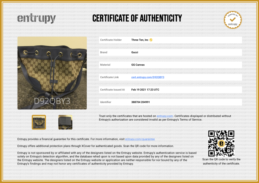 Gucci Khaki Canvas Leather Drawstring Shoulder Bag - 388704