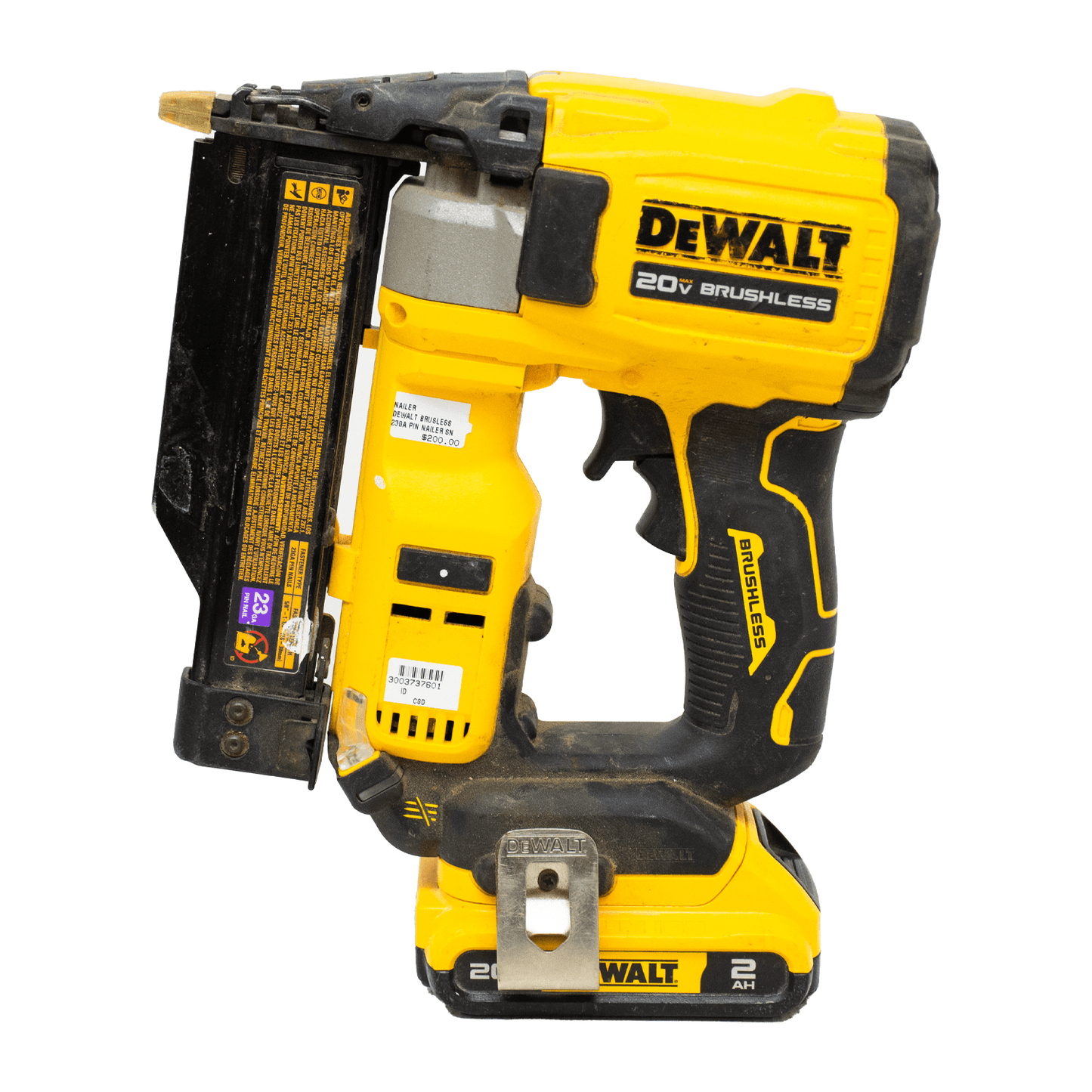 DEWALT DCN623 Brushless 23GA Pin Nailer Bundle