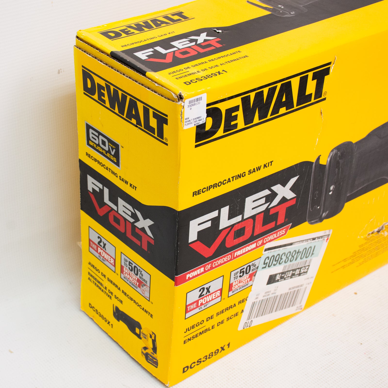 DEWALT DCS389X1 Flexvolt 60V Max Cordless Reciprocating Saw Kit