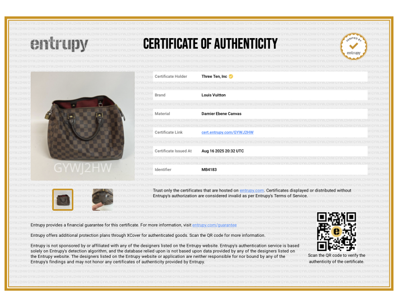 Louis Vuitton Speedy 30 Damier Ebene Canvas Handbag