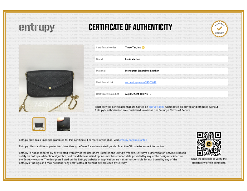 Louis Vuitton Monogram Empreinte Pouchette Chain Wallet - M64064