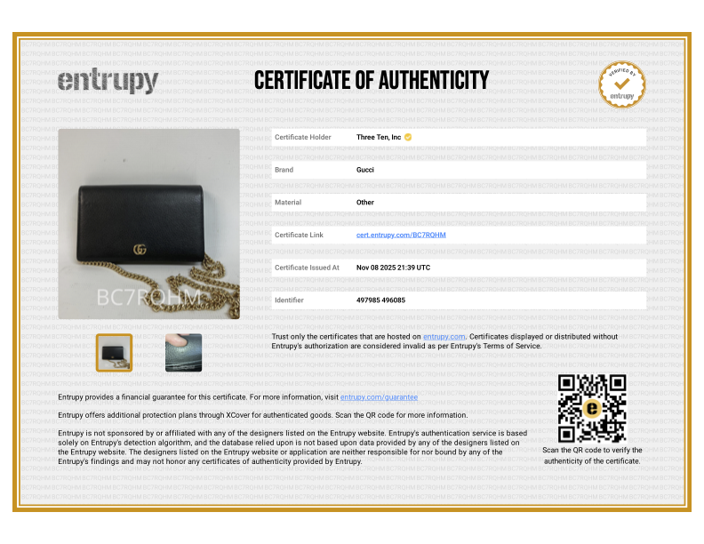 Gucci GG Marmont Black Chain Wallet - 497985