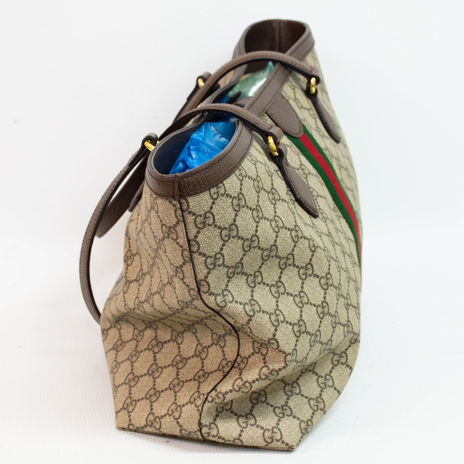 Gucci Ophidia Green & Red Large Tote Bag