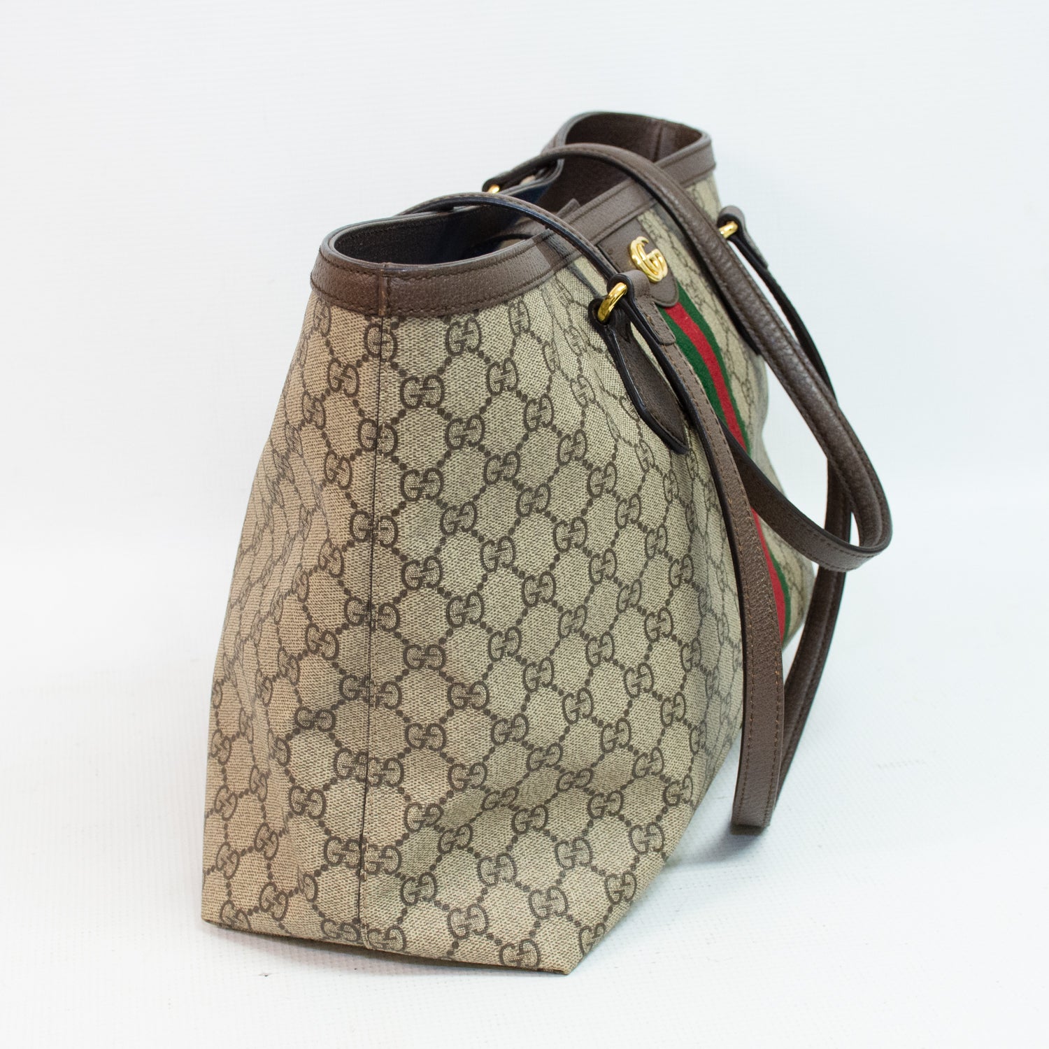 Gucci Ophidia Green & Red Large Tote Bag