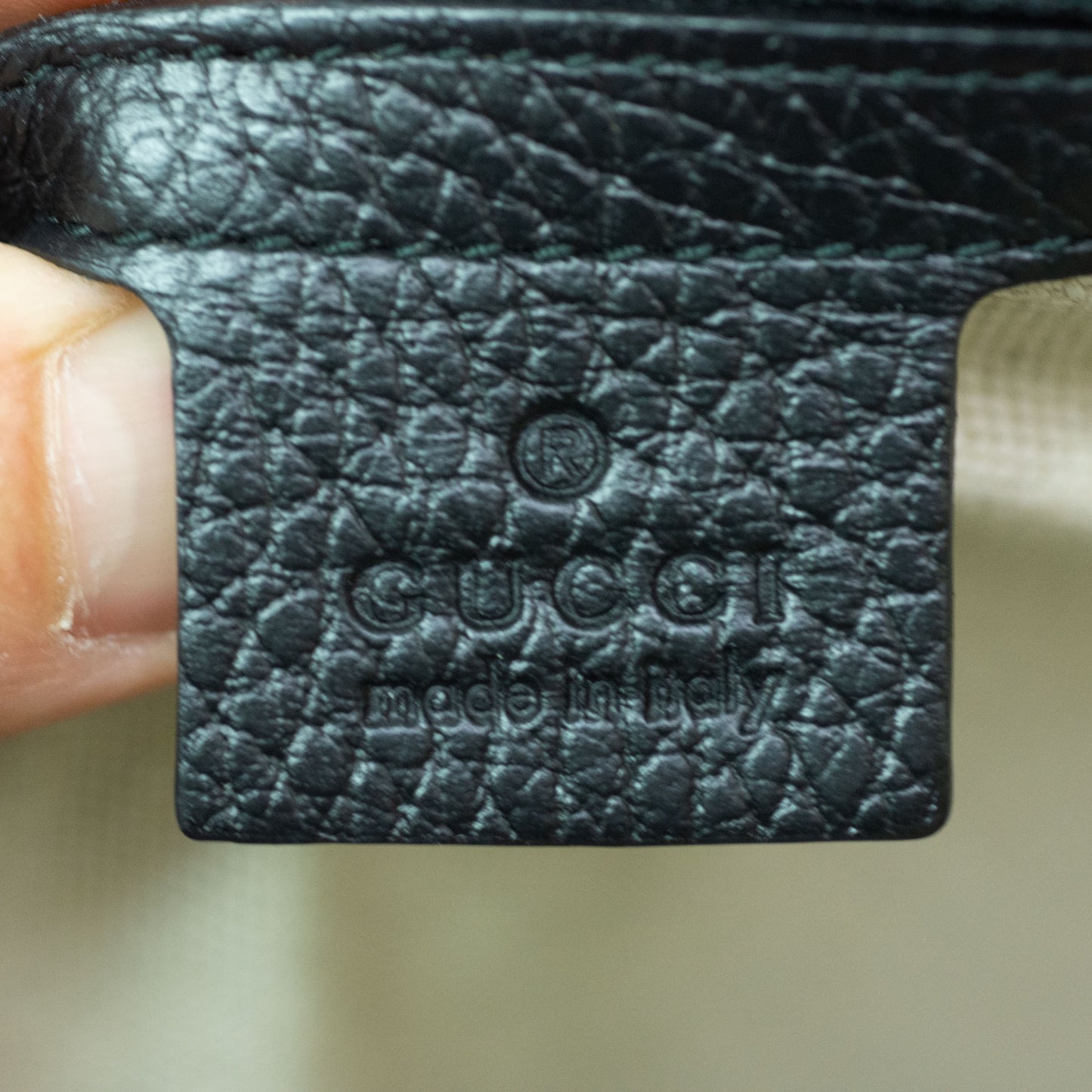 Gucci Crossbody Large Logo Web Print Black Leather Messenger Bag