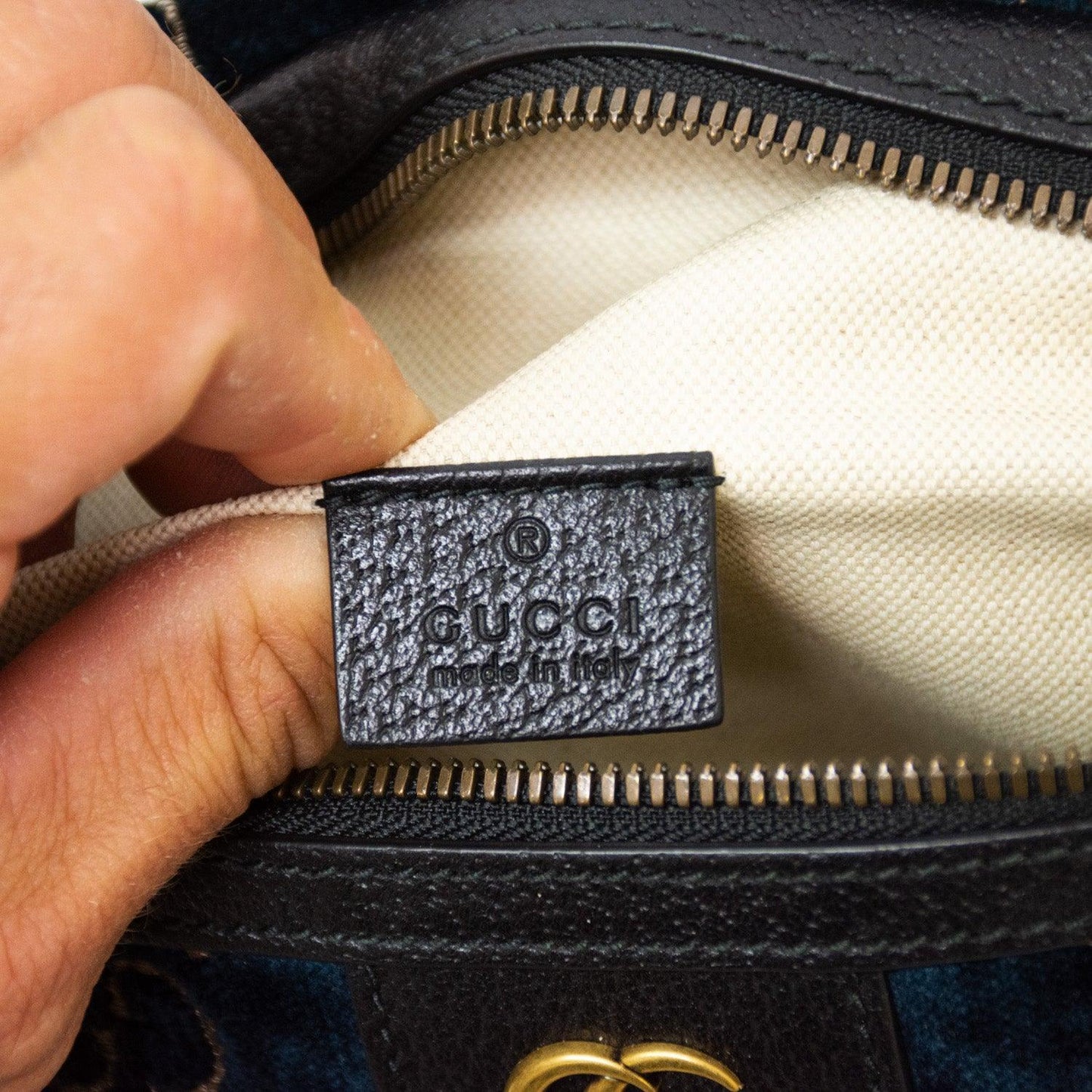 Gucci Dark Green Velvet Fanny Pack