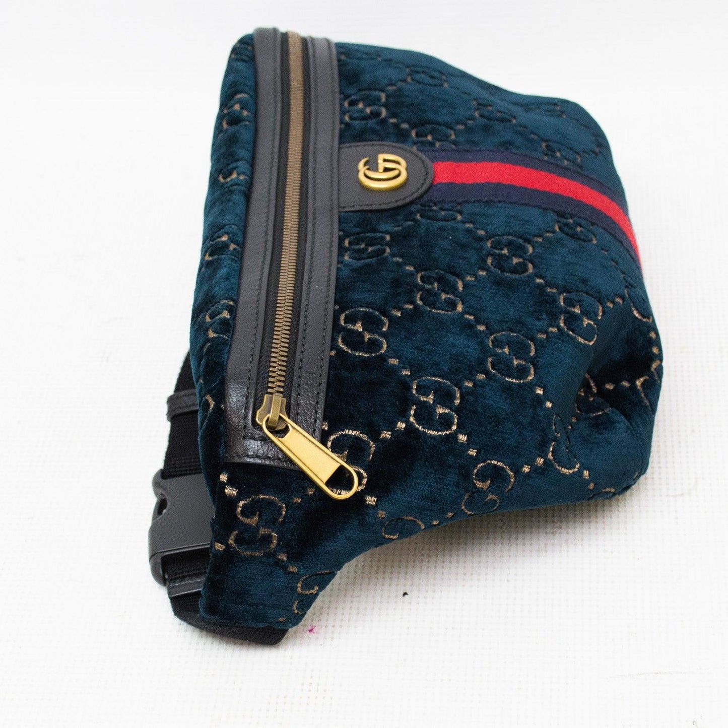 Gucci Dark Green Velvet Fanny Pack