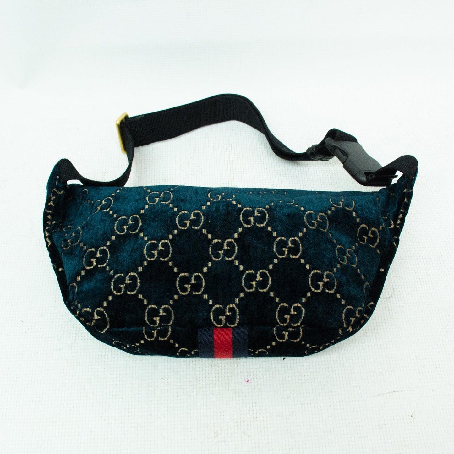 Gucci Dark Green Velvet Fanny Pack