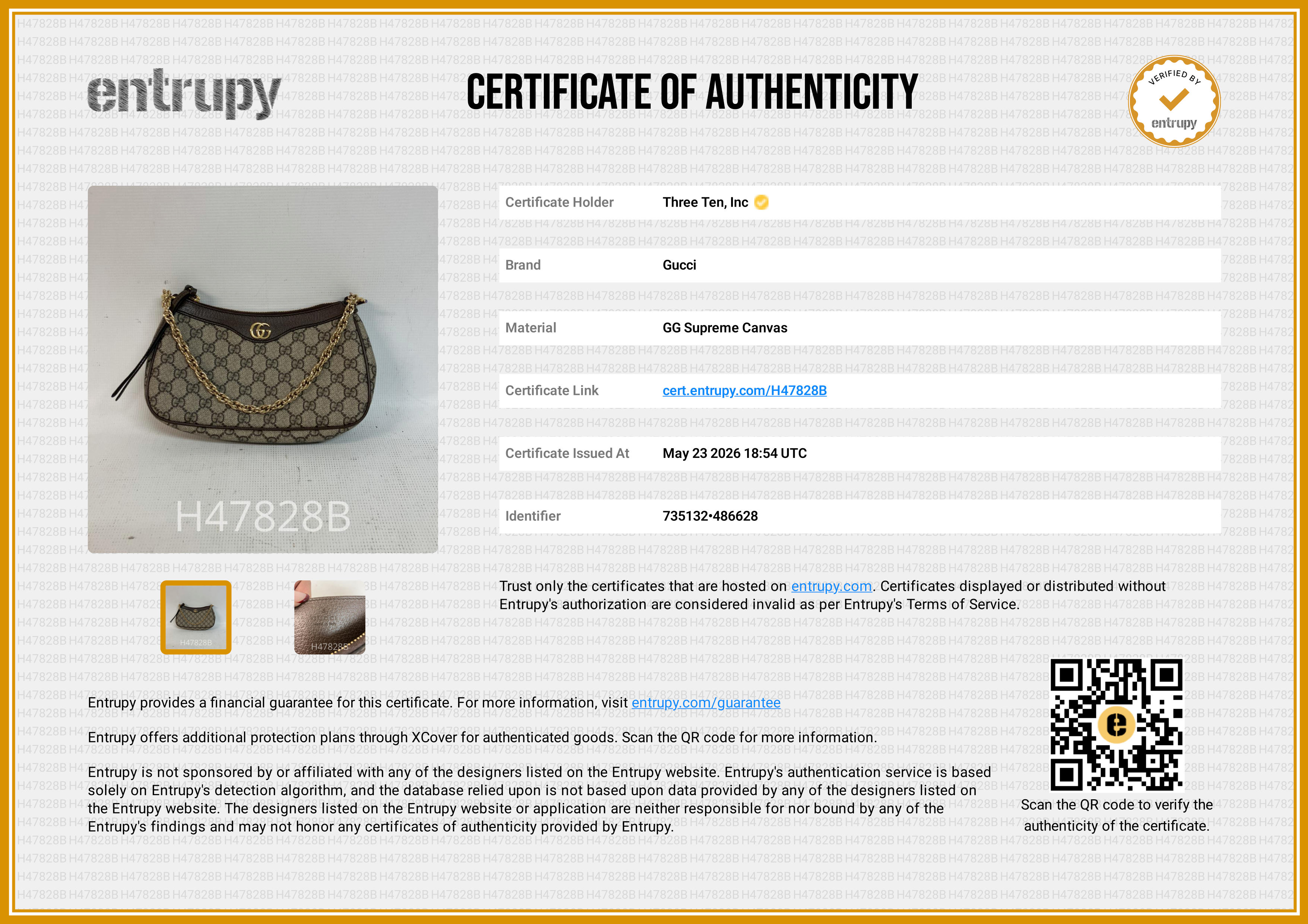 Gucci Ophidia Small Brown Canvas Print Shoulder Bag - 735132