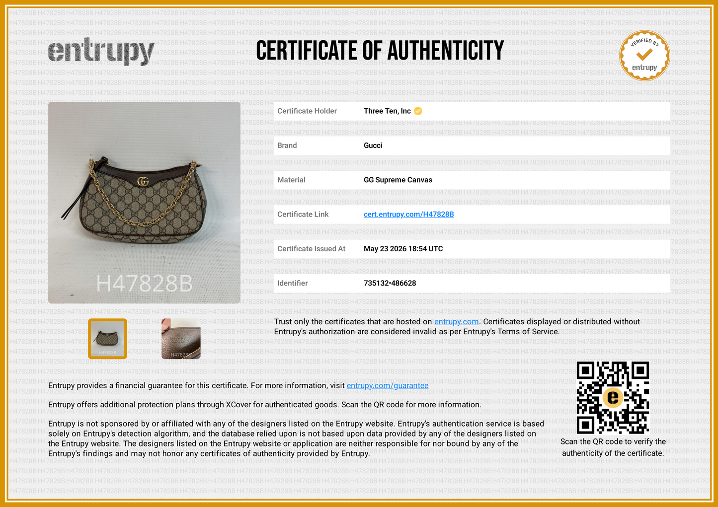 Gucci Ophidia Small Brown Canvas Print Shoulder Bag - 735132