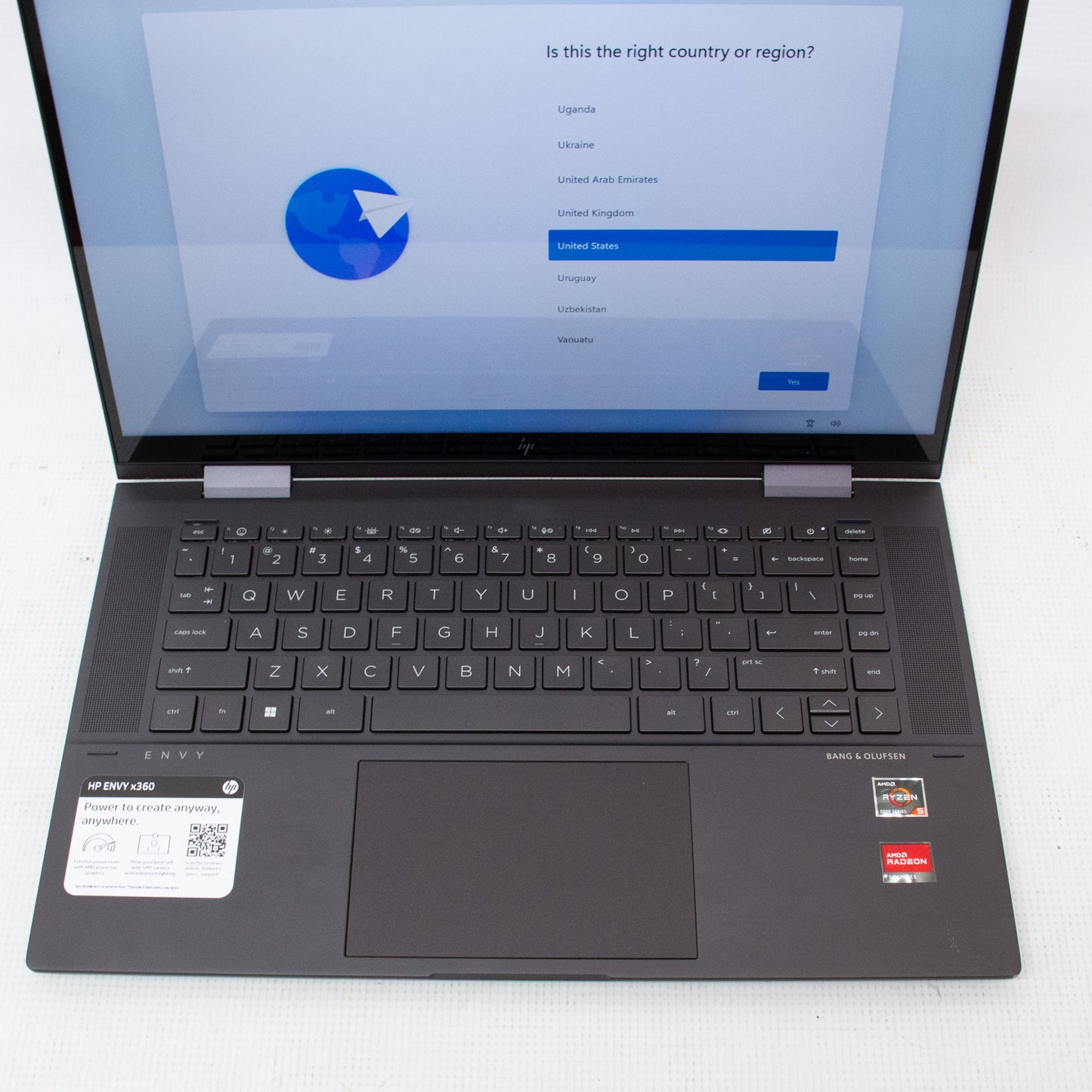 HP Envy X360 2-in-1 15.6" FHD IPS Touch Laptop - AMD Ryzen 5 5625U, 8GB Ram, 256 GB - 15-EY0013DX