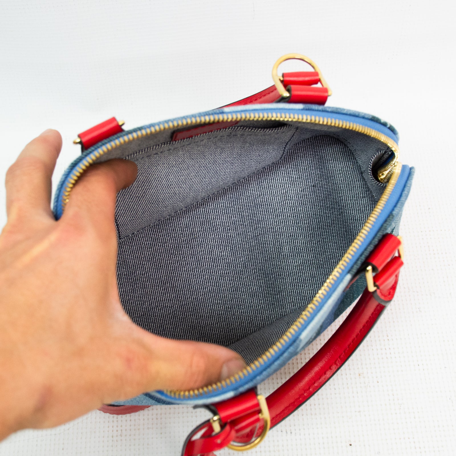 Louis Vuitton Alma BB Denim Patchwork Limited Edition Handbag - M45042