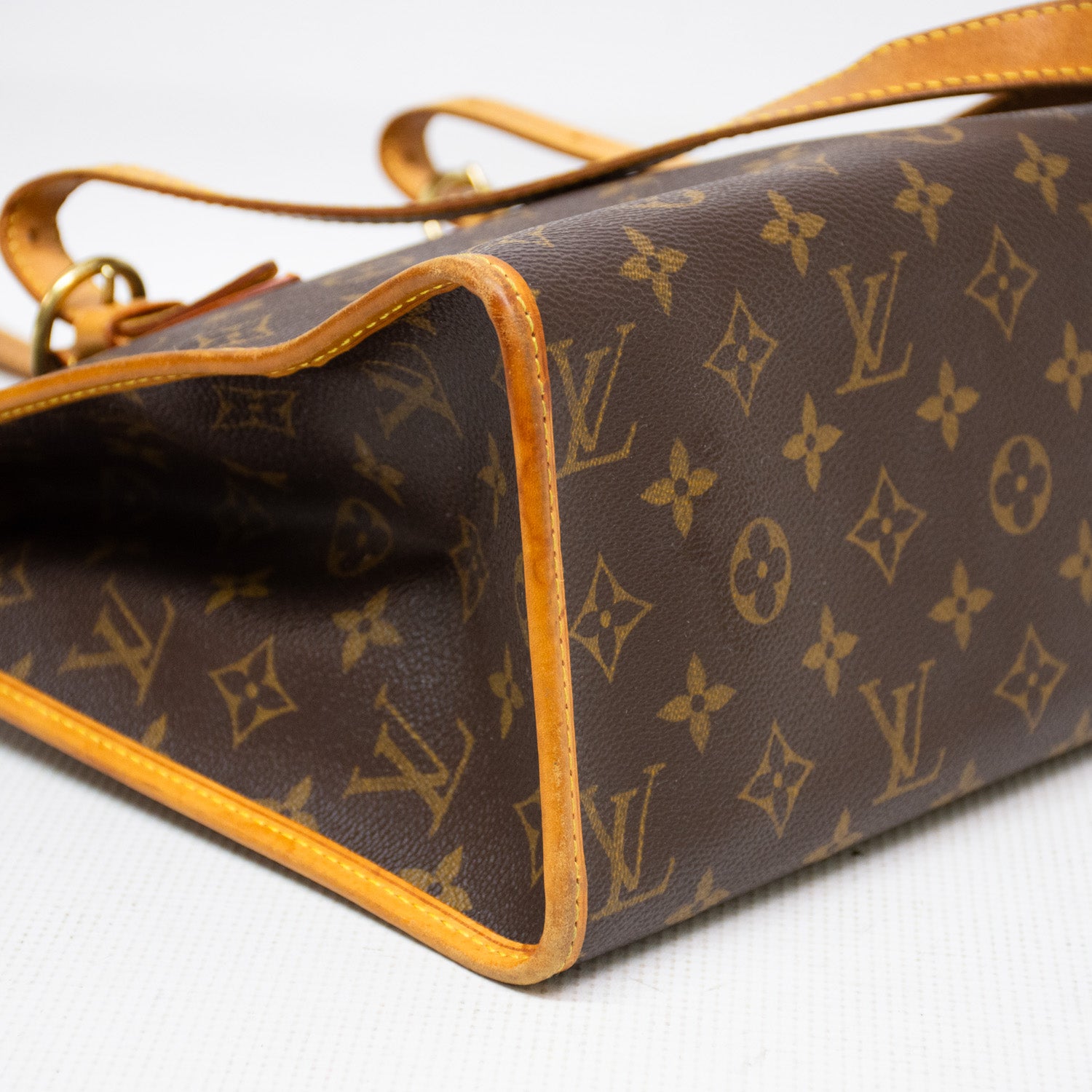 Louis Vuitton Popincourt Brown MM Canvas Leather Handbag