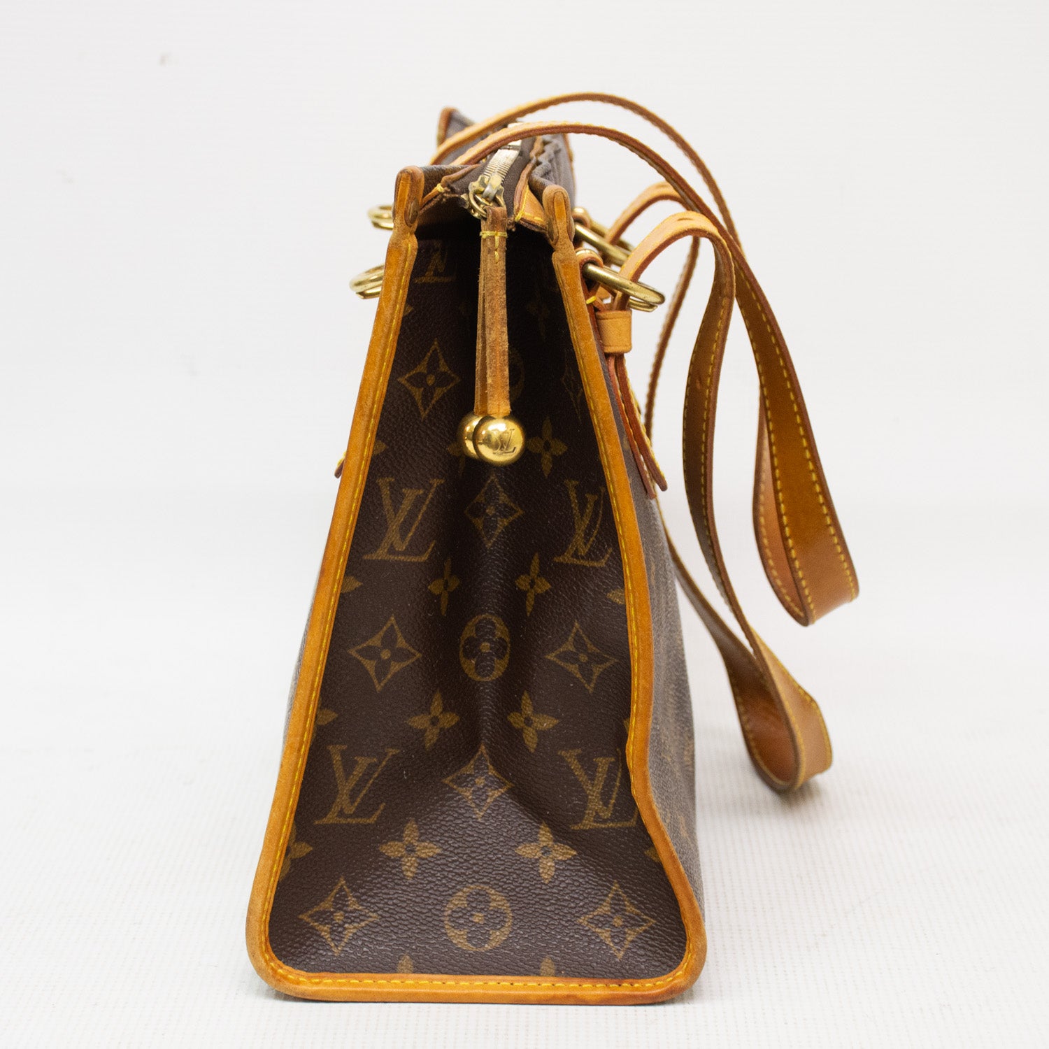 Louis Vuitton Popincourt Brown MM Canvas Leather Handbag