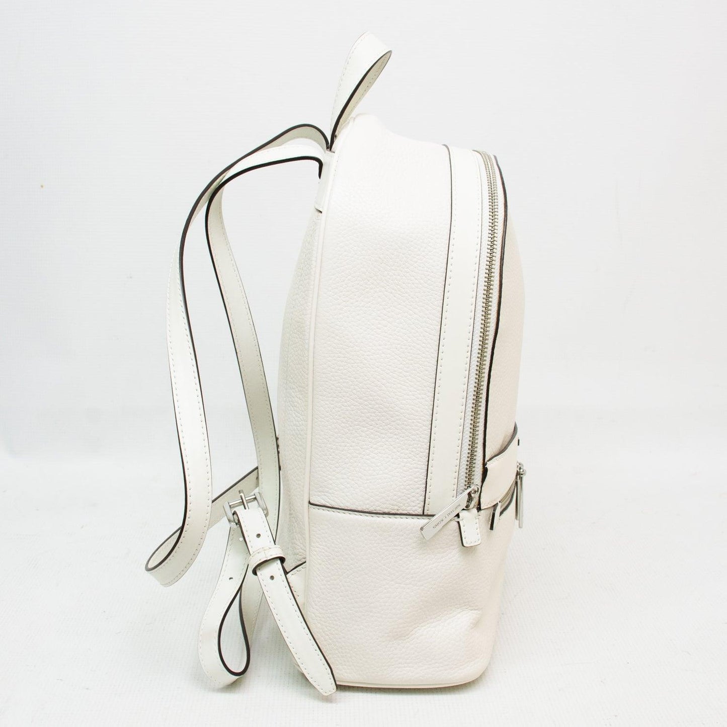 Michael Kors Kenly Jet Set Optic White Large Signature PVC Chain Backpack