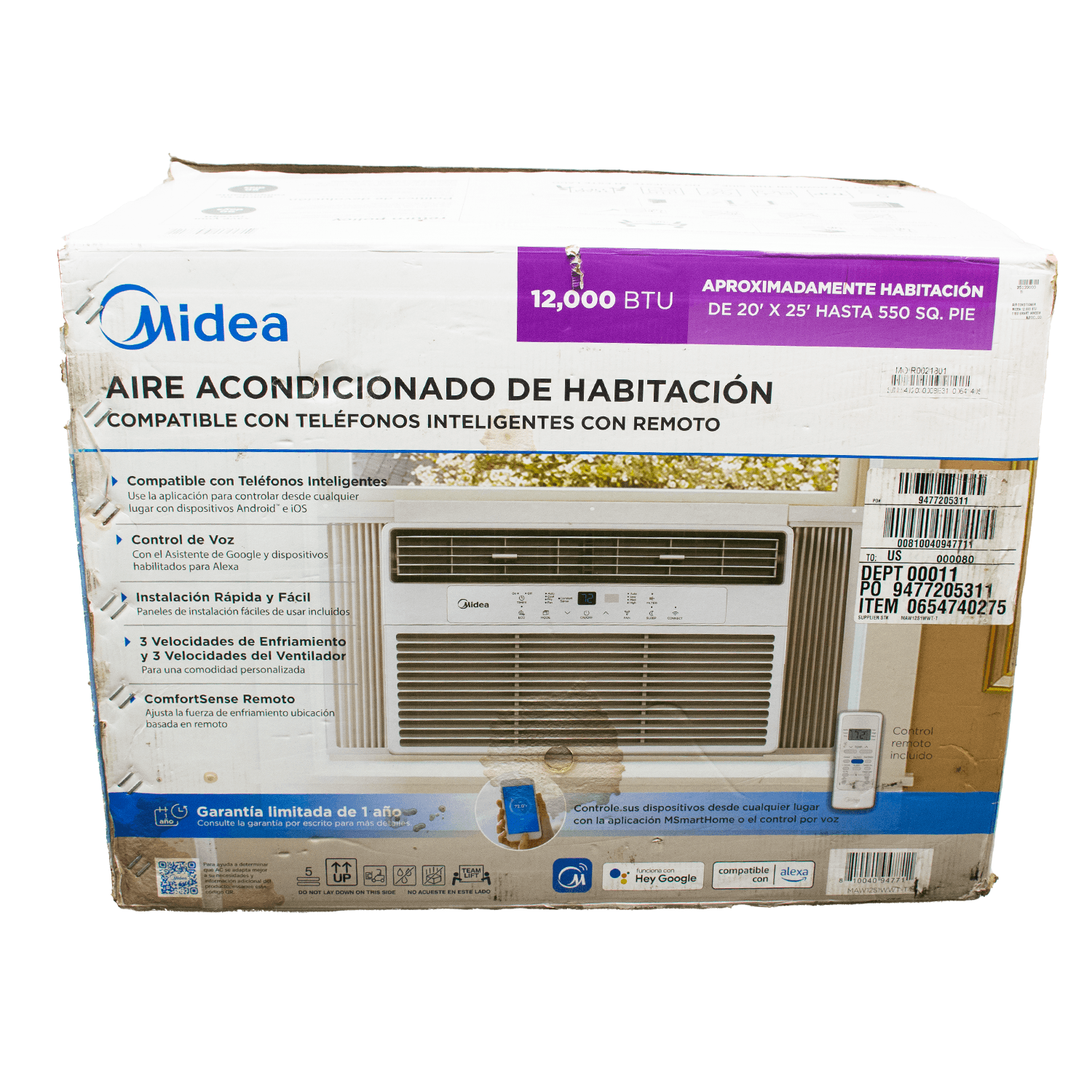 Midea 12.000 BTU 115V Smart Window Air Conditioner - MAW12S1WWT-T