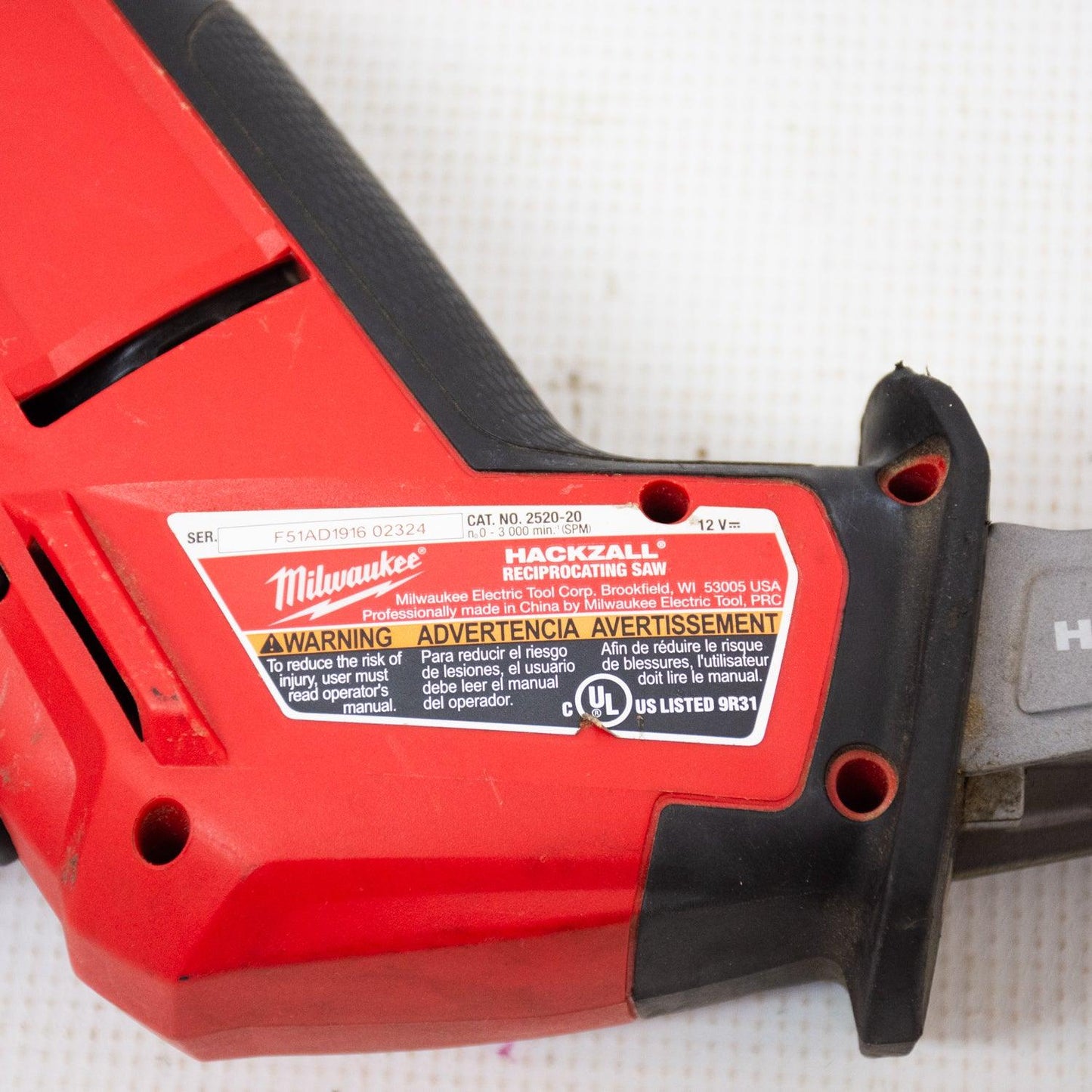 Milwaukee 2520-20 M12 Fuel Hackzall Reciprocating Saw Bundle