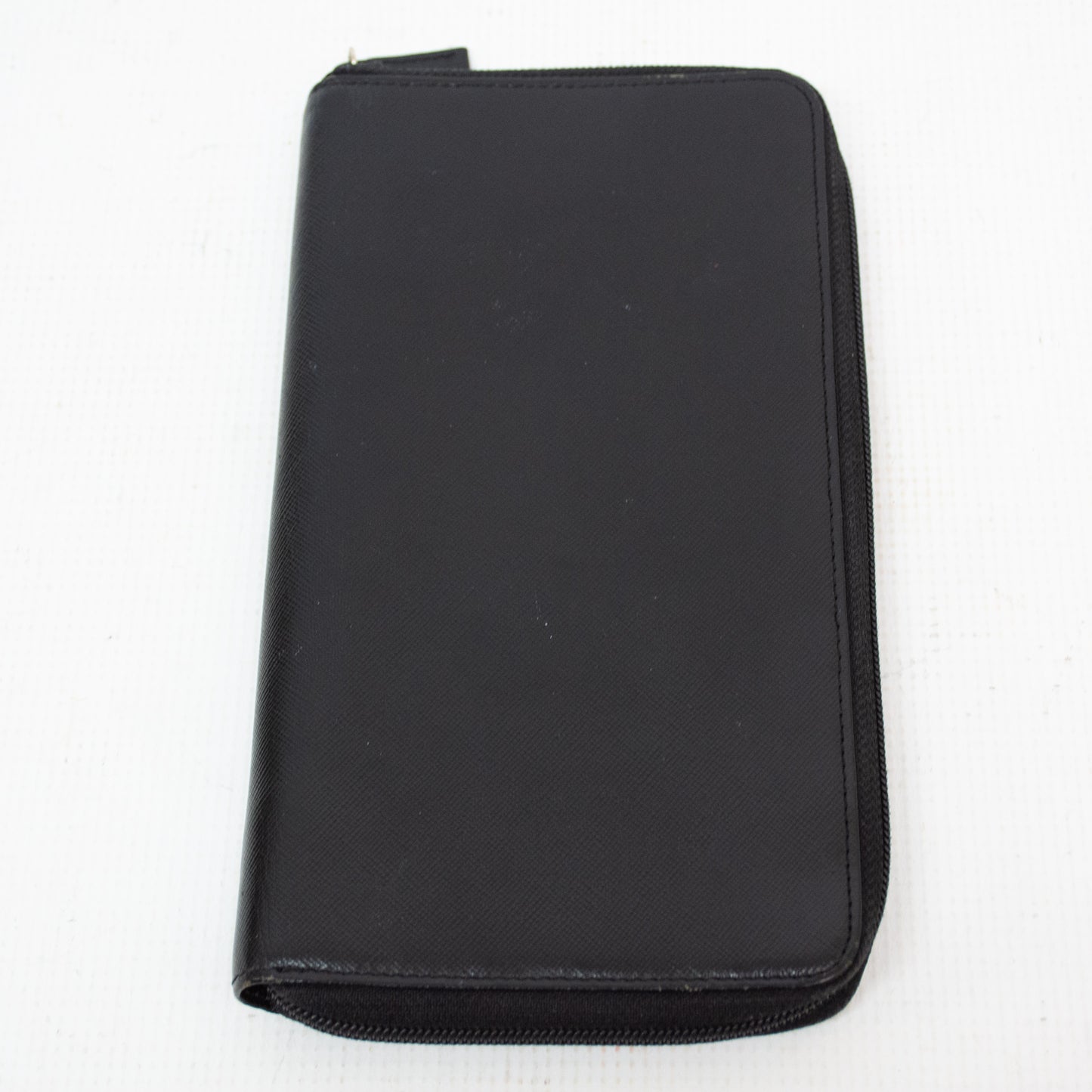 Prada Saffiano Leather Black Mens Zip Around Travel Wallet - 2N0724A