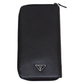 Prada Saffiano Leather Black Mens Zip Around Travel Wallet - 2N0724A