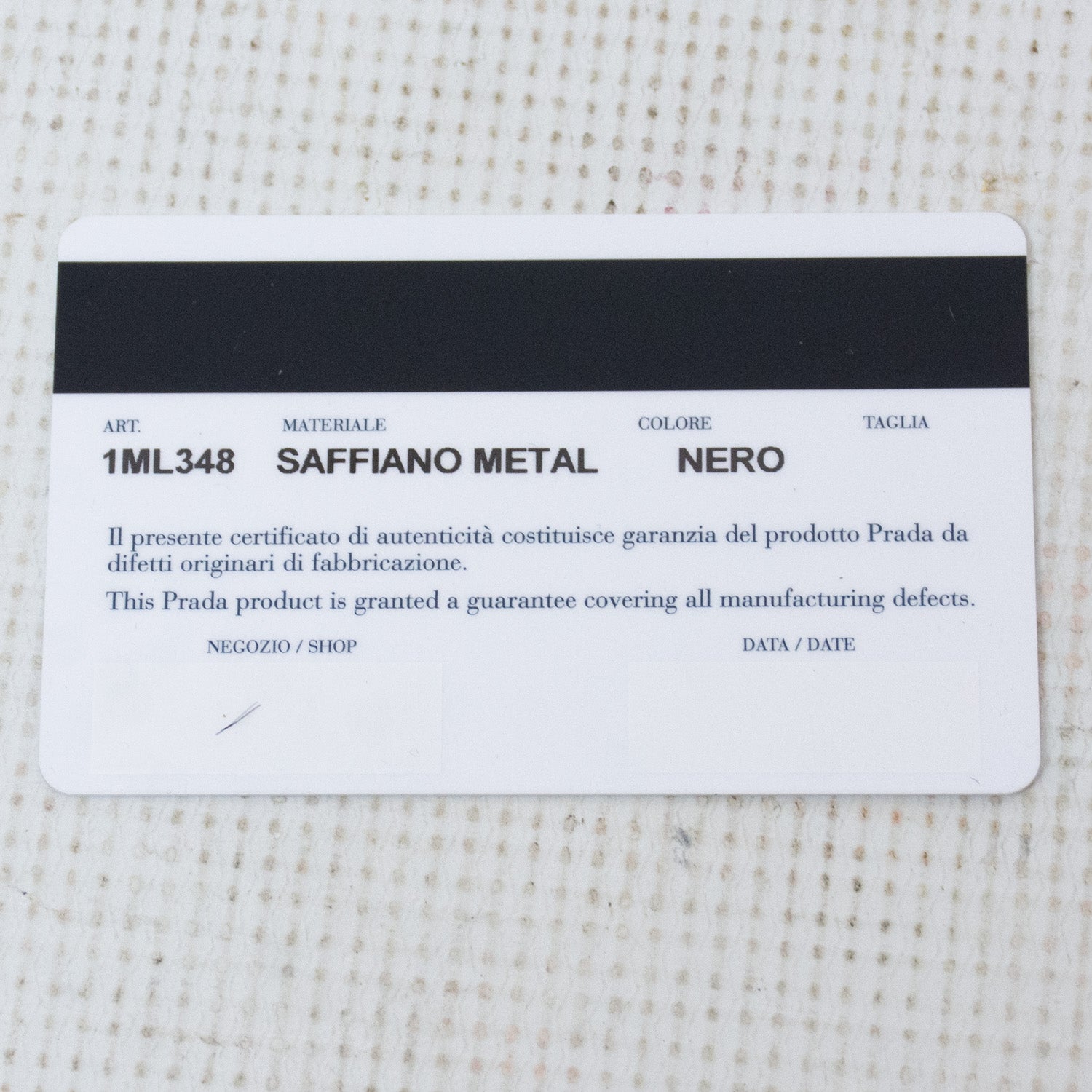 Prada Black Large Saffiano Zip Around Wallet