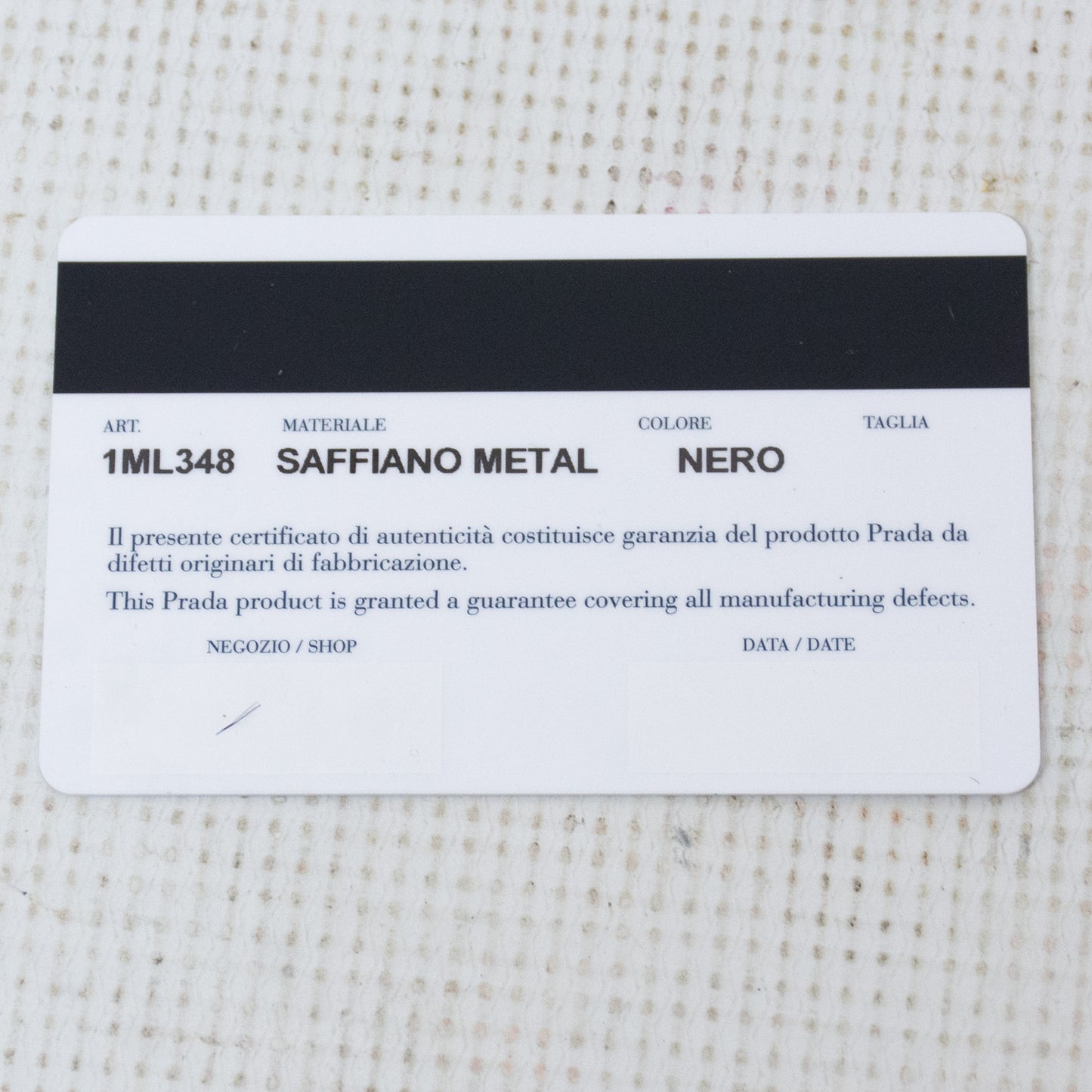 Prada Black Large Saffiano Zip Around Wallet