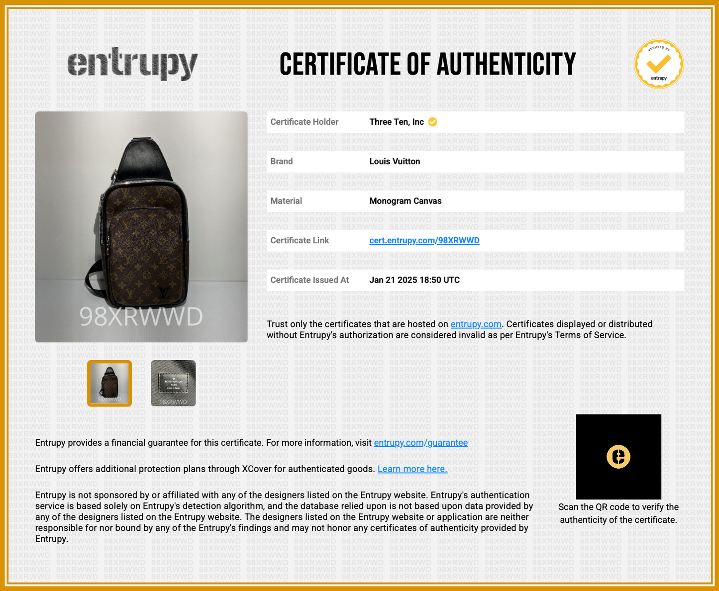 Louis Vuitton Macassar Avenue Brown Monogram Slingbag