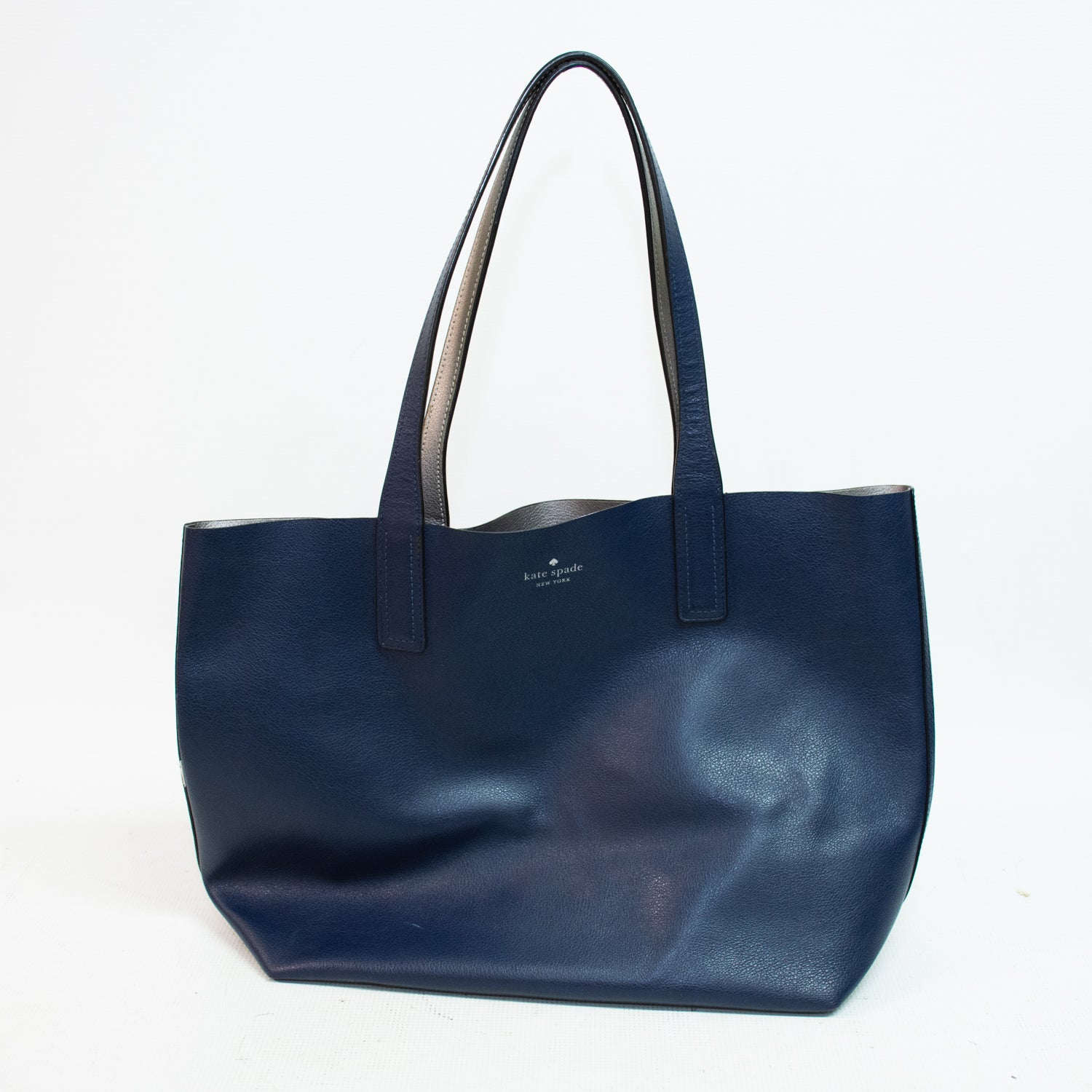 Kate Spade Silver Blue Reversible Tote
